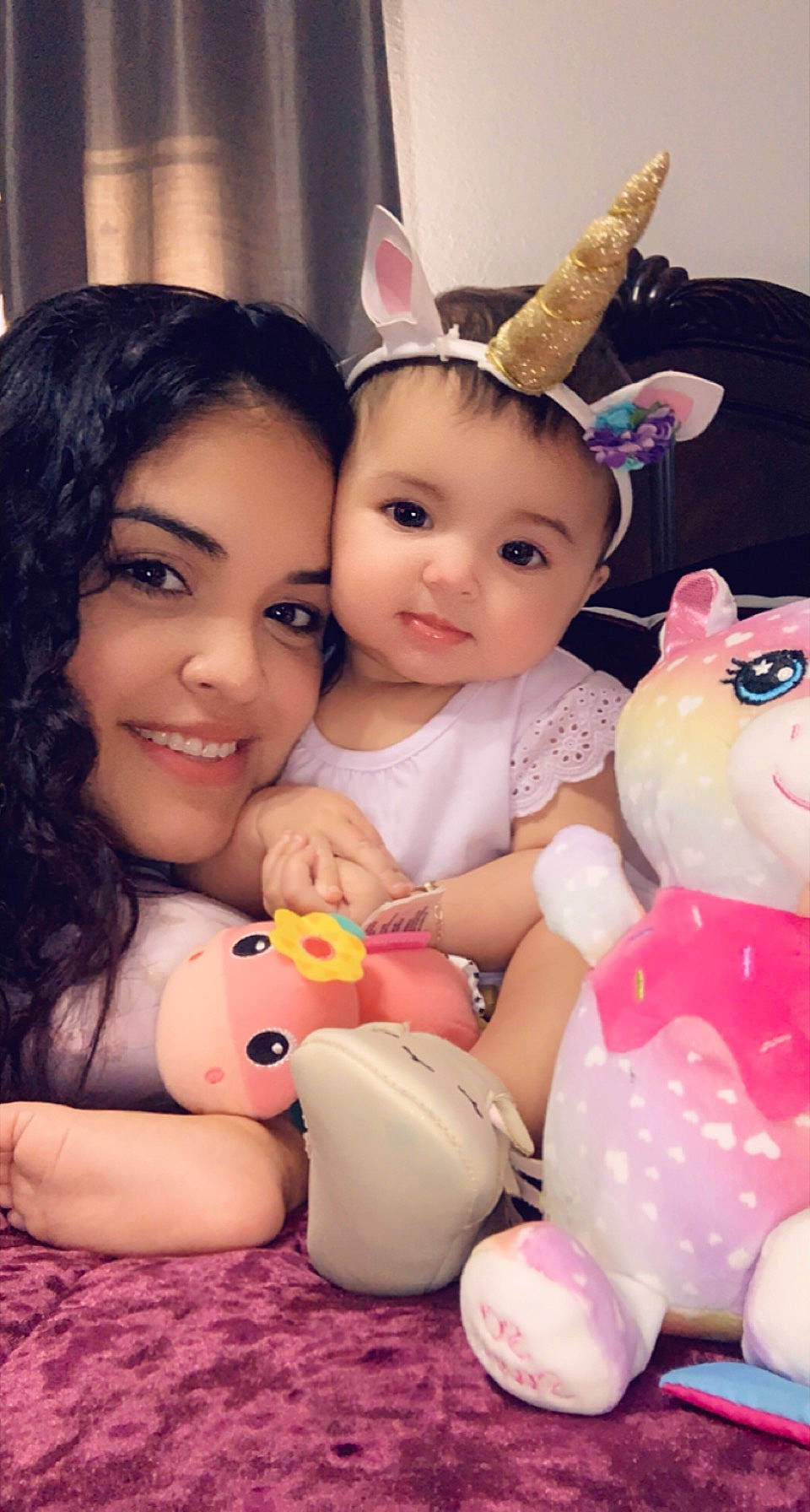 Avery is registered to the contest to win money with this photo: abdomen, child, design, event, facial_expression, friendship, fun, happy, interaction, jewellery, joy, mammal, person, pink, plush, skin, smile, stuffed_toy, teddy_bear, textile