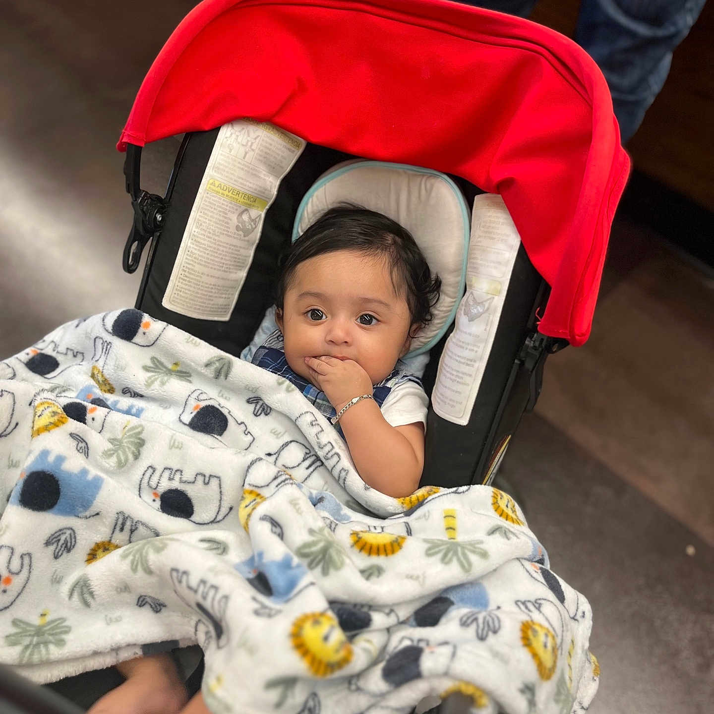 Zahir is registered to the contest to win money with this photo: adult, baby, blanket, car, crib, face, furniture, happy, head, infantbed, male, man, person, photography, portrait, shopping, smile, stroller, transportation, vehicle