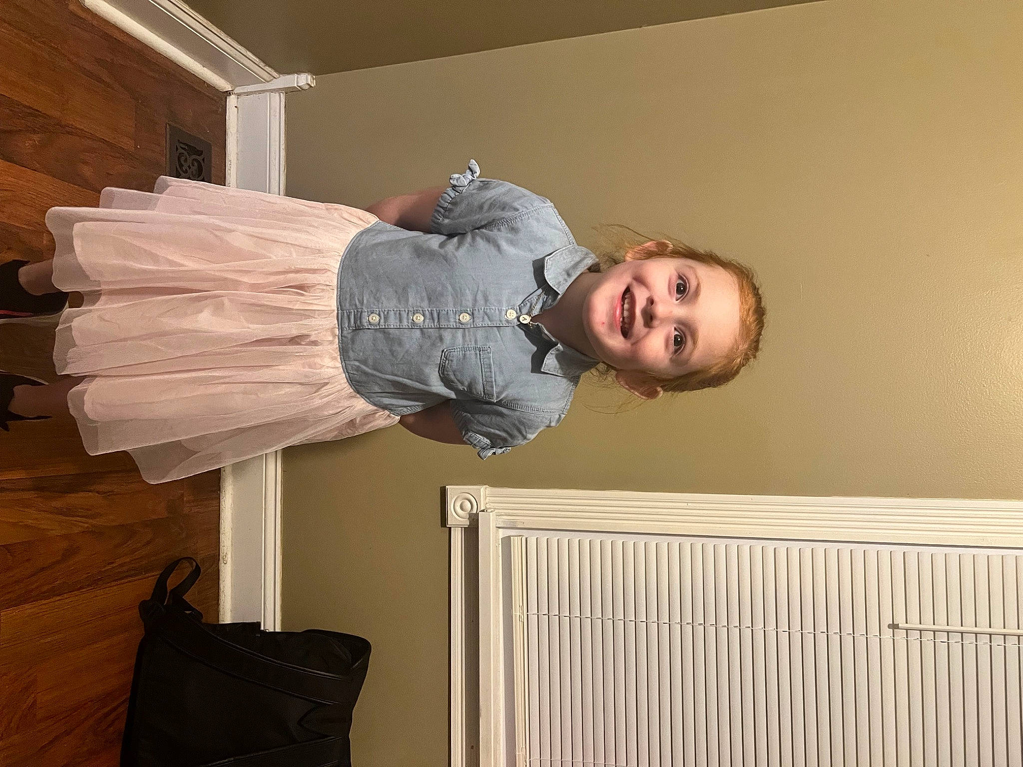 Adelynn is registered to the contest to win money with this photo: bag, ceiling, comfort, elbow, flooring, hardwood, joy, linens, luggage_and_bags, molding, person, plaster, room, sleeve, smile, wood