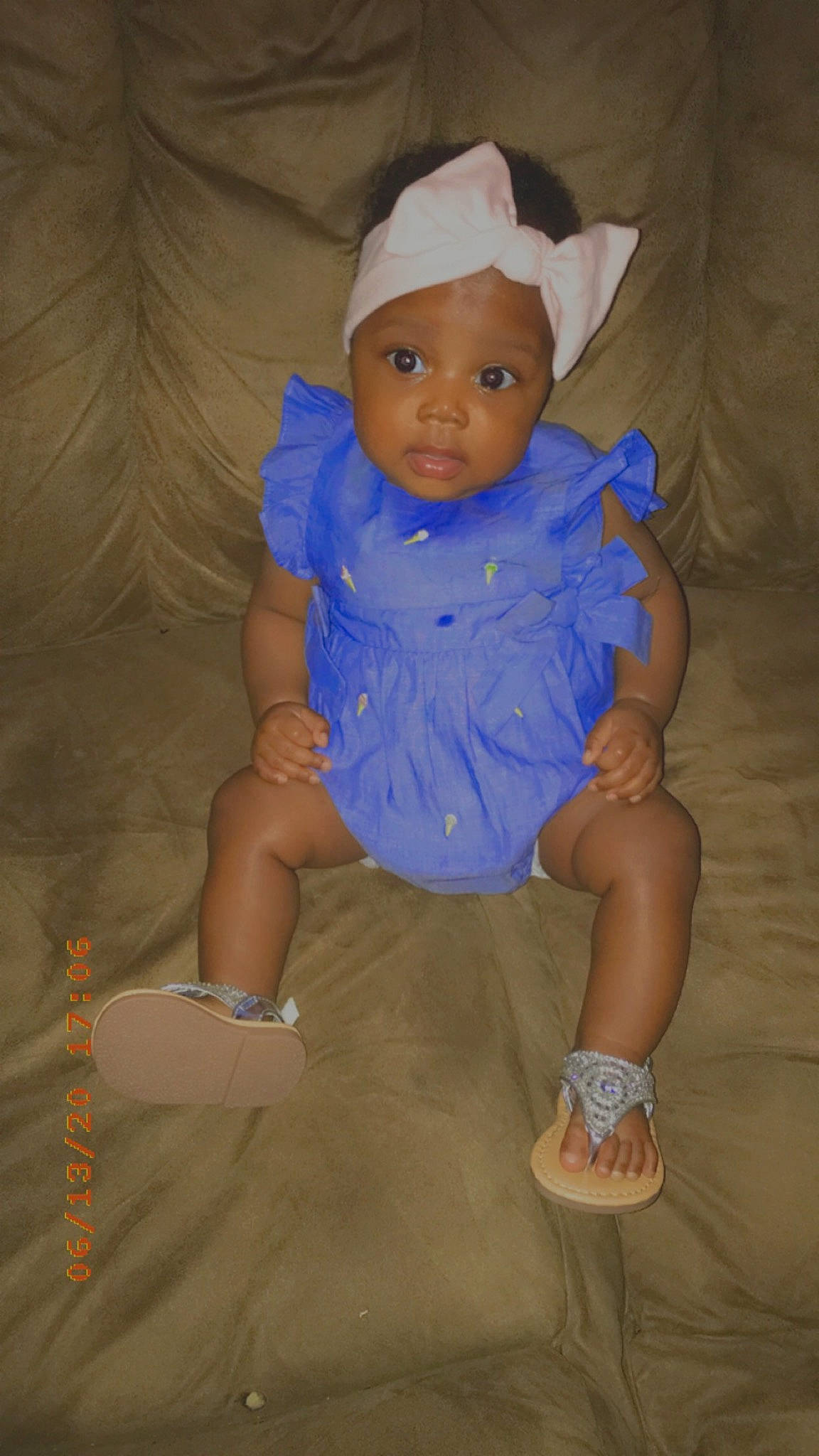 Khelani is registered to the contest to win money with this photo: baby, baby_toddler_clothing, blue, child, costume, fawn, headwear, person, skin, toddler