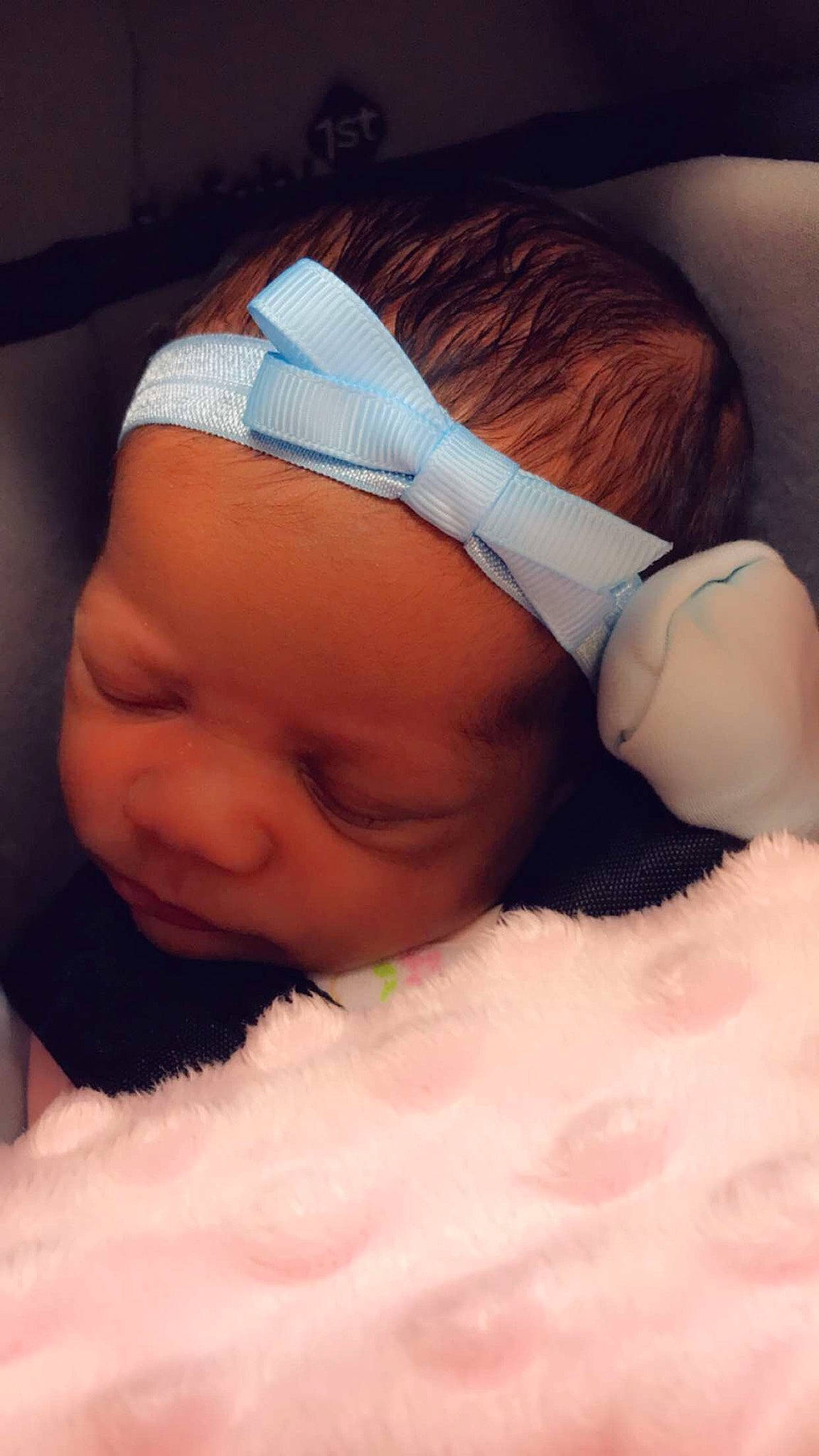 Alyvia is registered to the contest to win money with this photo: baby, baby_sleeping, bedtime, birth, cheek, child, eye, face, hair_accessory, hand, head, headband, lip, mouth, nap, nose, person, skin, sleep, toddler