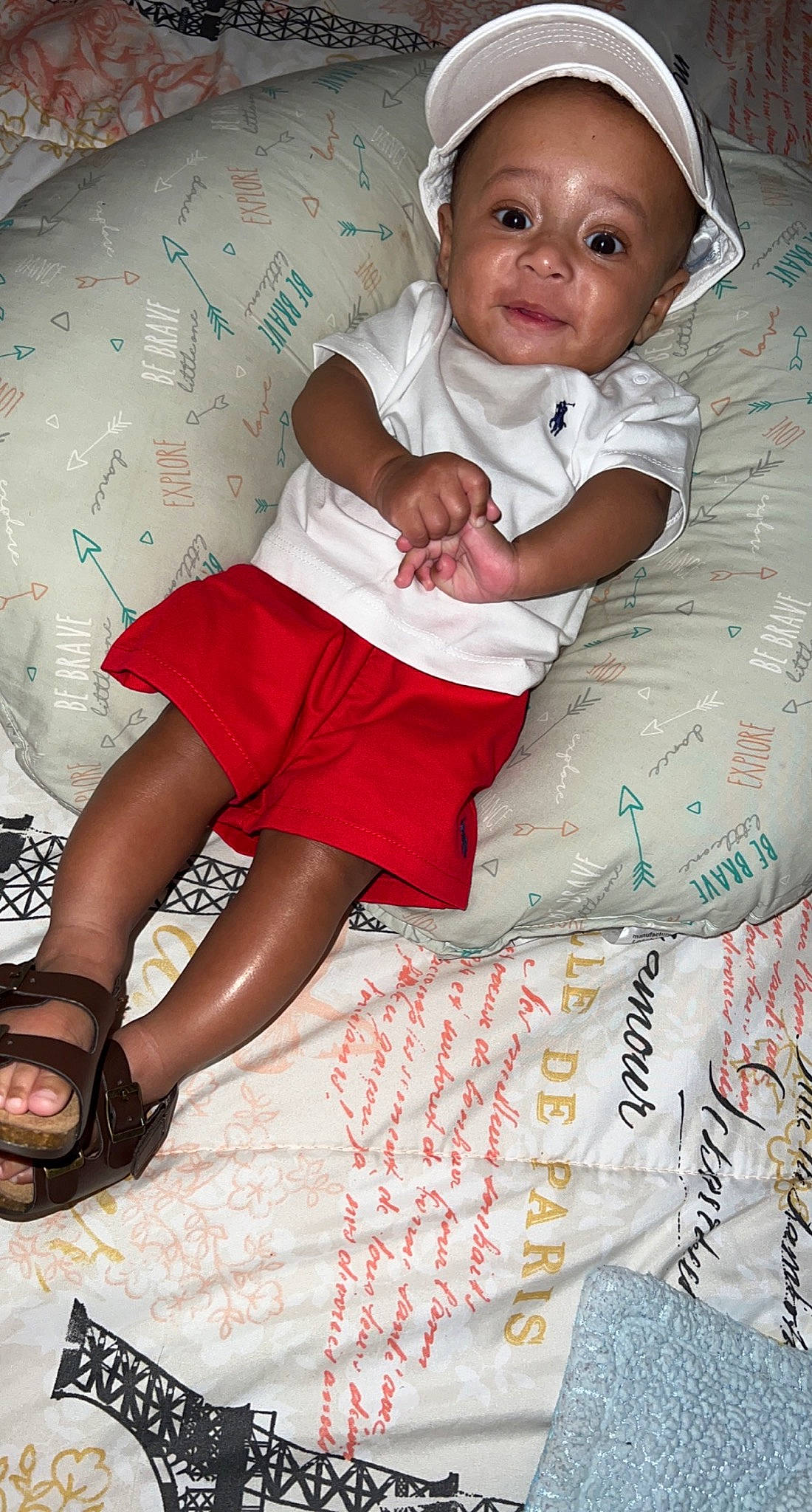 Khazir joined the competition — help win amazing prizes! baby, baby_toddler_clothing, child, cool, flash_photography, fun, happy, human_leg, knee, leg, magenta, mouth, person, photograph, pink, shorts, sitting, skin, smile, thigh