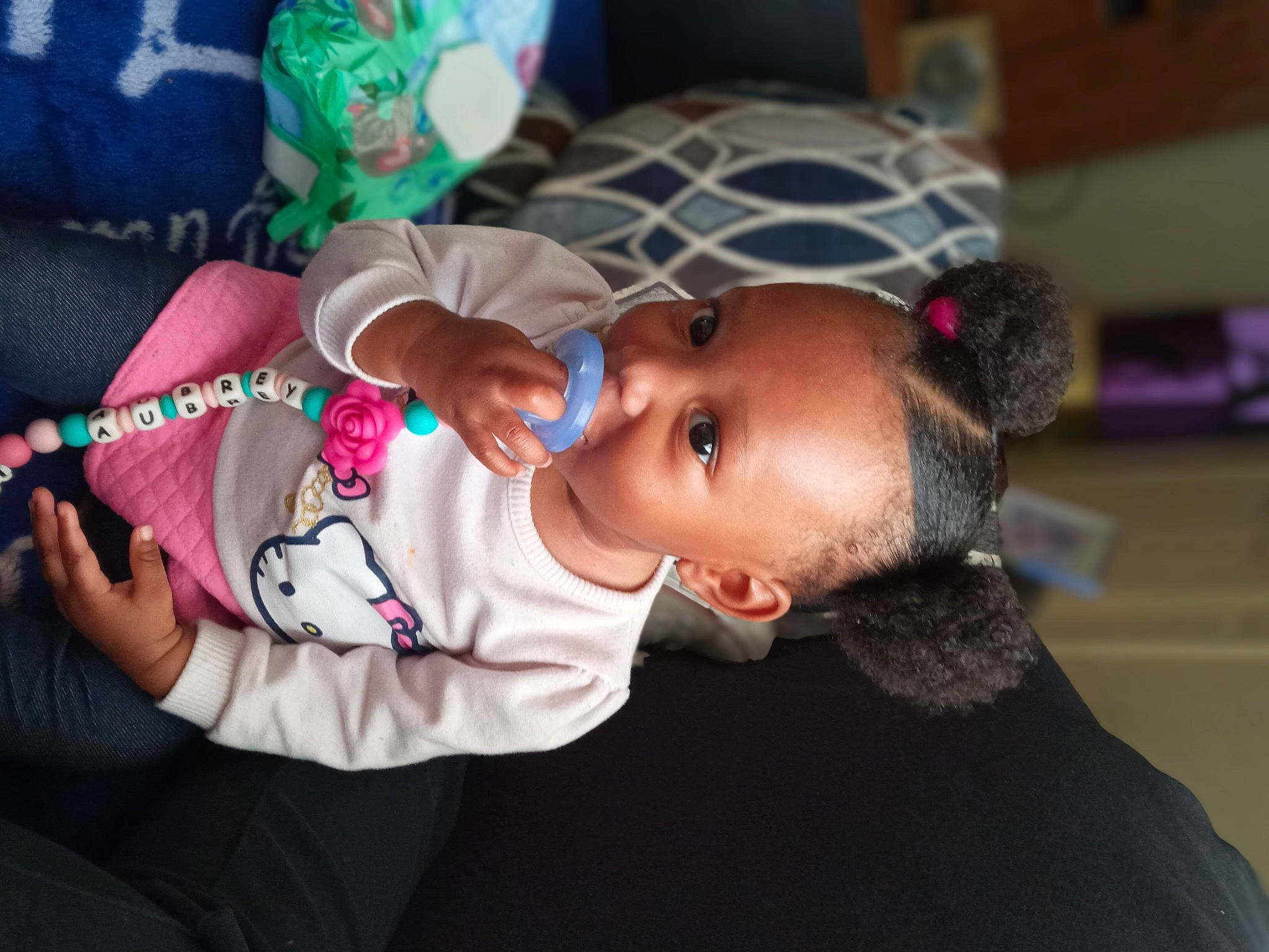 Aubrielle joined the competition — help win amazing prizes! baby, baby_products, baby_toddler_clothing, cheek, child, comfort, event, eye, facial_expression, fun, fur, happy, hat, mouth, nose, person, room, sitting, skin, smile