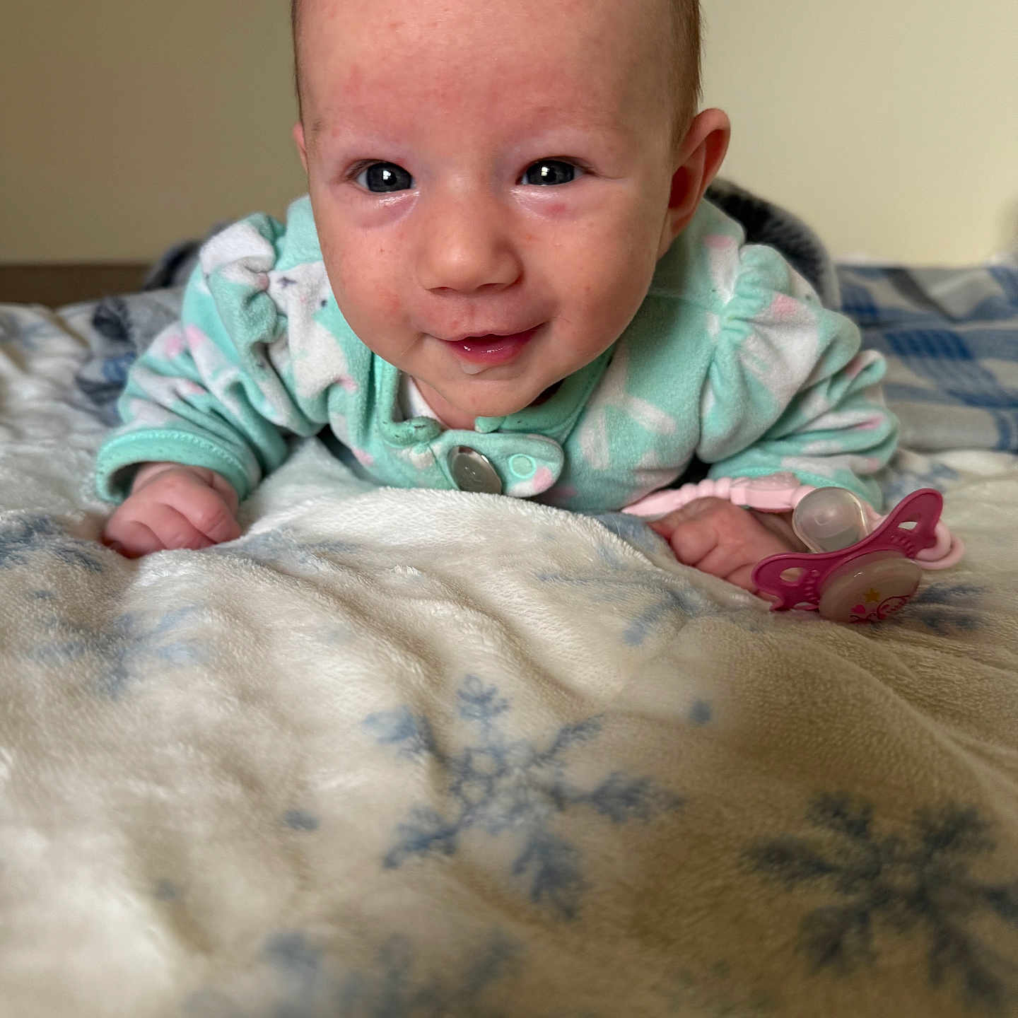 Aliyah Reid joined the competition — help win amazing prizes! baby, bed, bedroom, blanket, bodypart, couch, face, finger, furniture, hand, happy, head, indoors, newborn, person, photography, portrait, quilt, room, smile