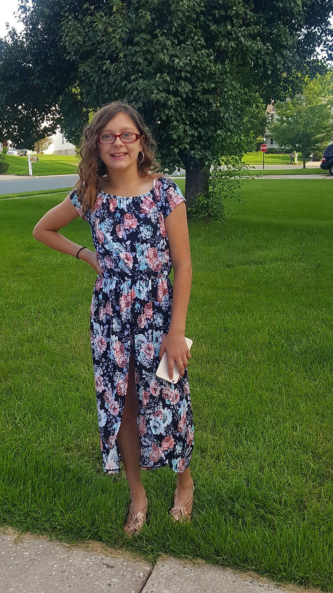 Shayla joined the competition — help win amazing prizes! beauty, blue, child, clothing, day, dress, footwear, fun, girl, grass, green, joy, lawn, person, pink, plant, shorts, shoulder, standing, summer