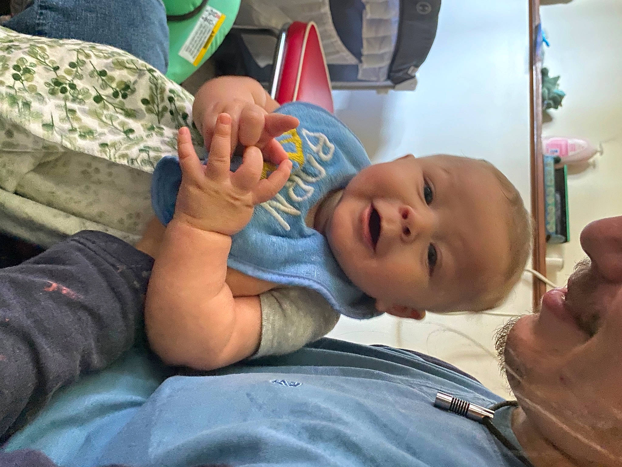 Tobias joined the competition — help win amazing prizes! baby, baby_products, cheek, child, comfort, finger, fun, gesture, hand, happy, nail, person, play, room, sitting, smile, t_shirt, thumb, toddler, vacation