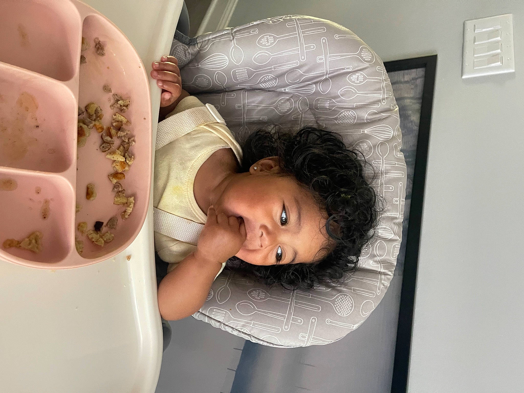 Kamila is registered to the contest to win money with this photo: arm, baby_products, bathing, child, comfort, eyelash, fun, hairstyle, linens, machine, person, picture_frame, product, room, sitting, skin, textile, toddler