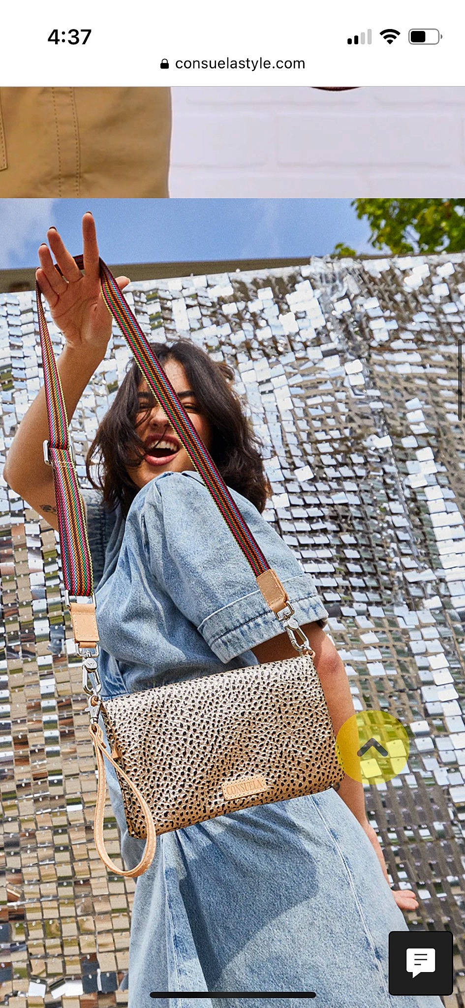 Emerie joined the competition — help win amazing prizes! adventure, bag, brick, brickwork, denim, facade, leisure, luggage_and_bags, metal, musician, pattern, person, recreation, roof, sitting, string_instrument, sunglasses, t_shirt, waist, wall