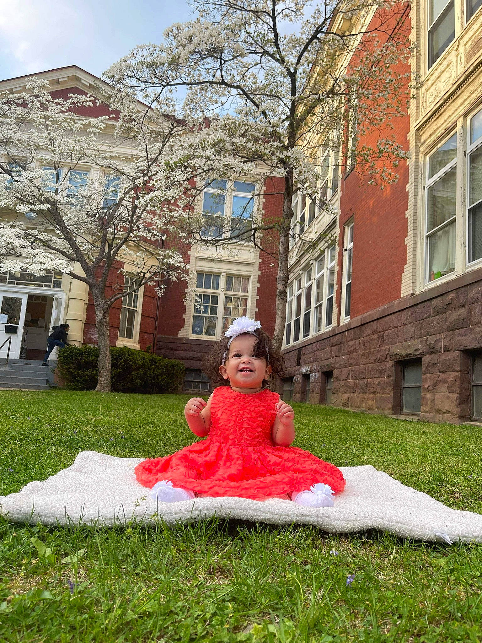 Jaylayani joined the competition — help win amazing prizes! building, city, dress, grass, happy, house, joy, lawn, leaf, leisure, magenta, people_in_nature, person, pink, plant, public_space, recreation, sky, spring, tree