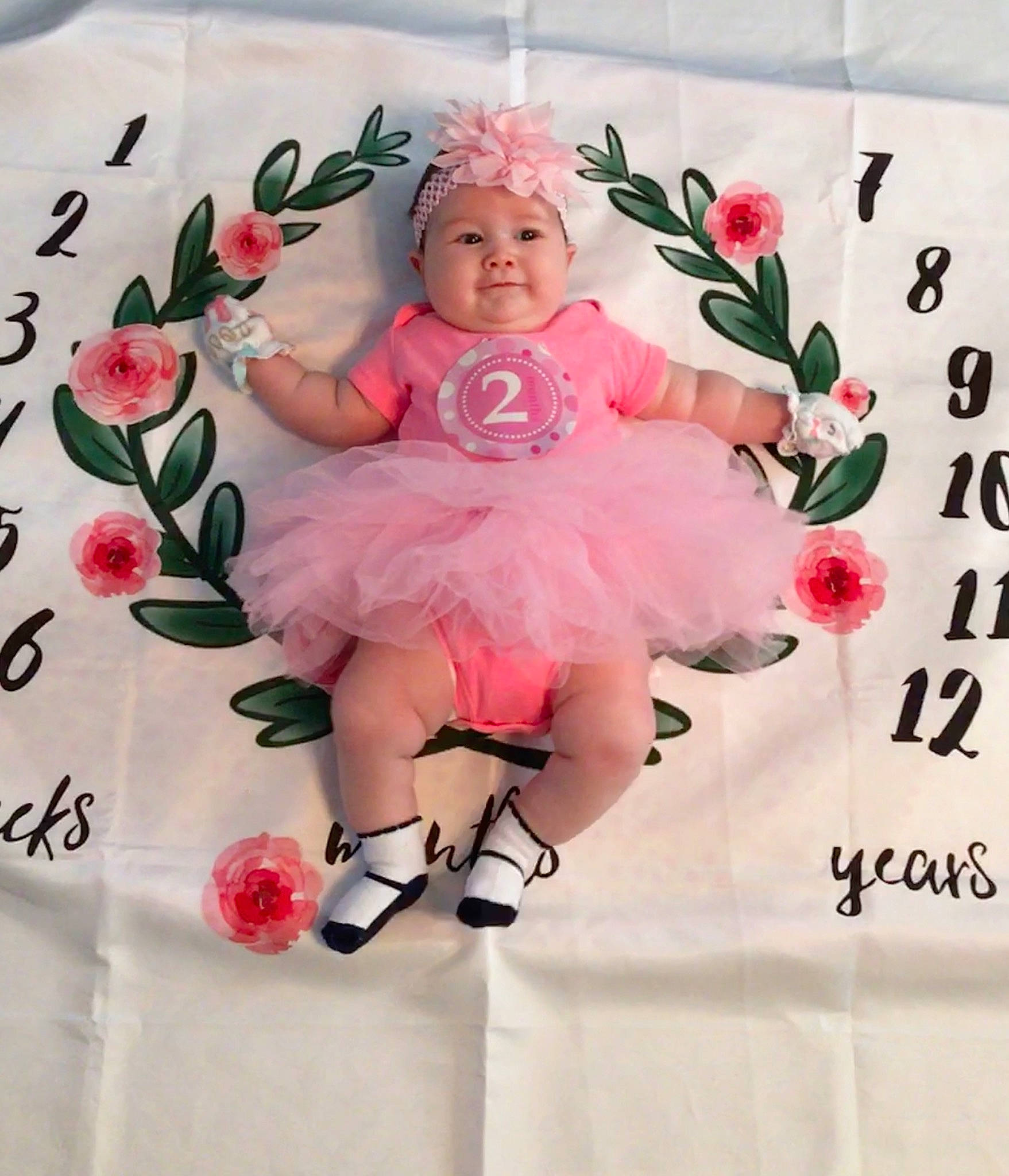 Teagan is registered to the contest to win money with this photo: baby, child, cut_flowers, flower, footwear, happy, illustration, person, petal, pink, plant, product, smile, toddler