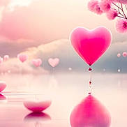 Vanila a rejoint le concours — aidez-le/la à gagner de superbes lots ! art, atmospheric_phenomenon, calm, cloud, daytime, event, happy, light, liquid, magenta, morning, natural_landscape, nature, petal, photograph, pink, red, sky, sunlight, water