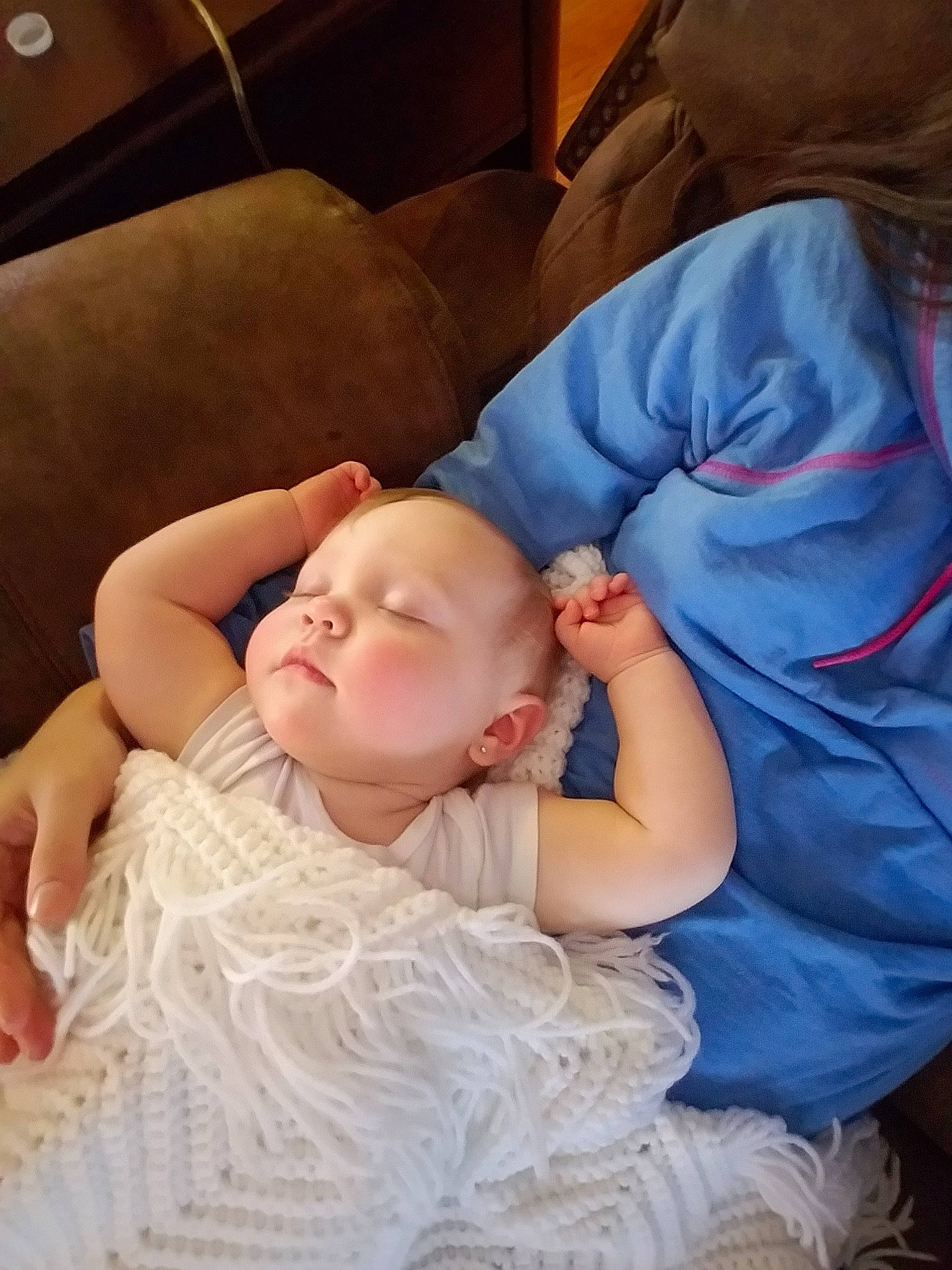 Sailor is registered to the contest to win money with this photo: bedtime, cheek, child, day, ear, finger, girl, hair_accessory, head, human_hair_color, infant, nap, person, product, skin, sleep, toddler