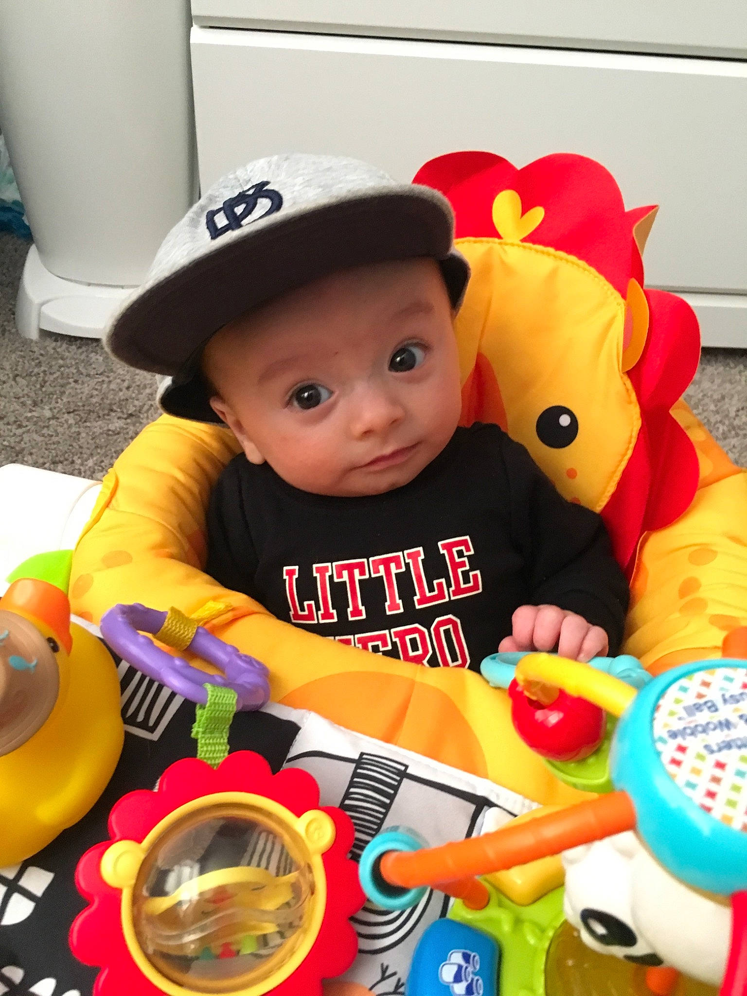 Brecken joined the competition — help win amazing prizes! child, food, infant, person, play, product, toddler, toy, yellow