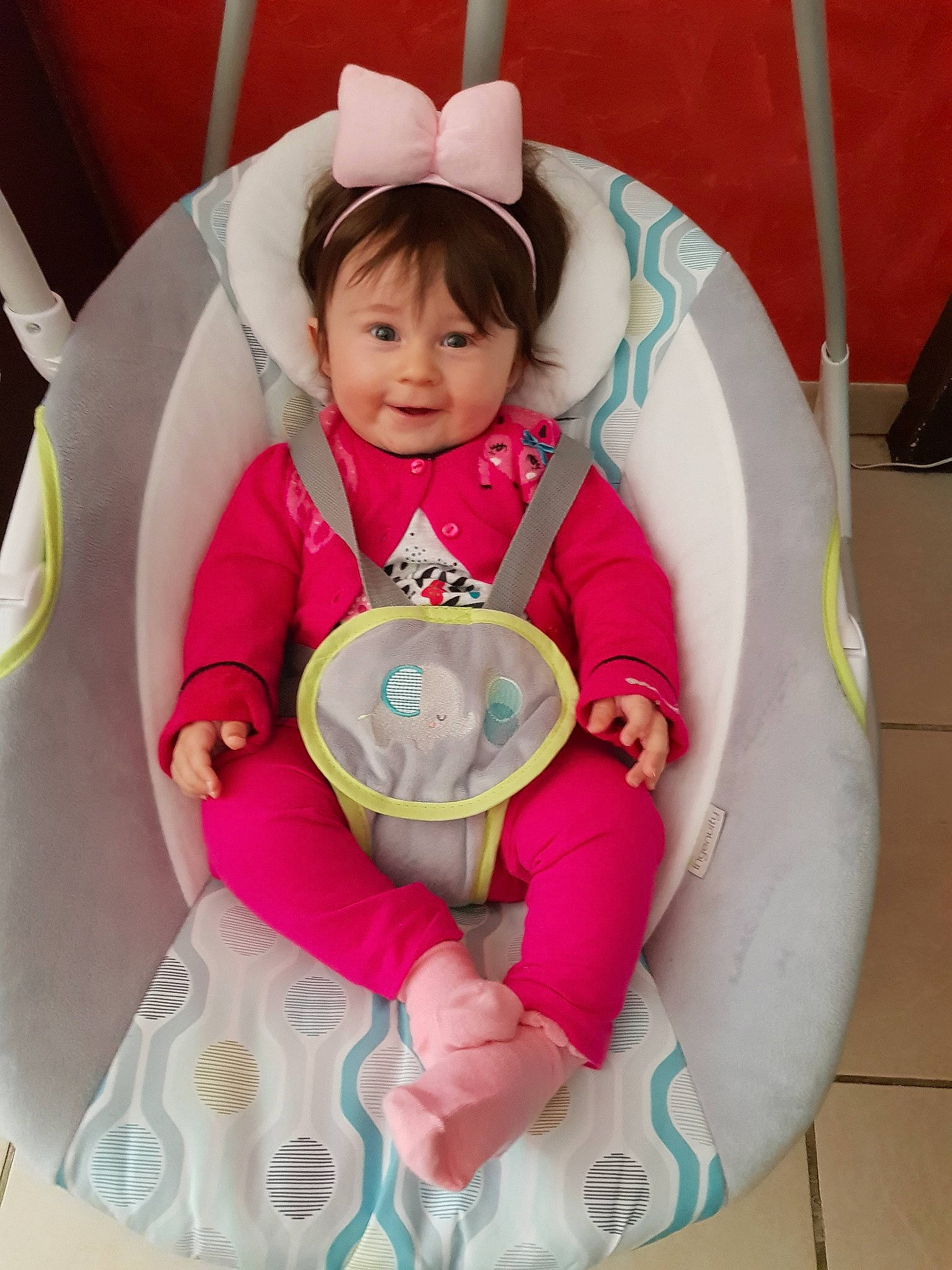 Camila participe au concours pour gagner de l'argent avec cette photo : baby, baby_products, child, person, pink, skin, smile, toddler