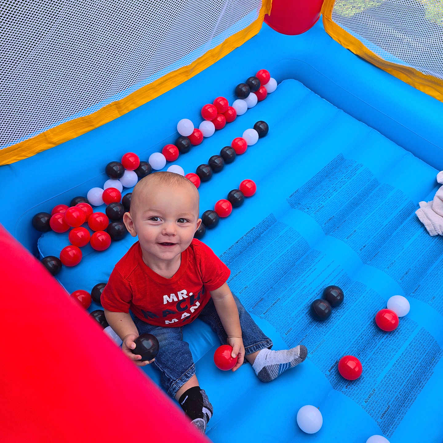 Joseph joined the competition — help win amazing prizes! baby, boy, child, clothing, face, footwear, head, hosiery, male, medication, outdoorplayarea, outdoors, pants, person, photography, playarea, portrait, shoe, sock, sphere