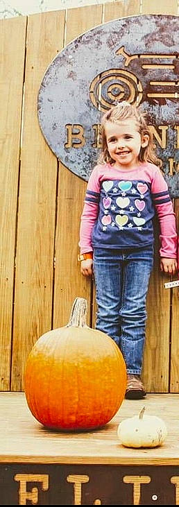 Kendall joined the competition — help win amazing prizes! calabaza, child, child_model, joy, orange, person, play, pumpkin, smile, toddler, winter_squash