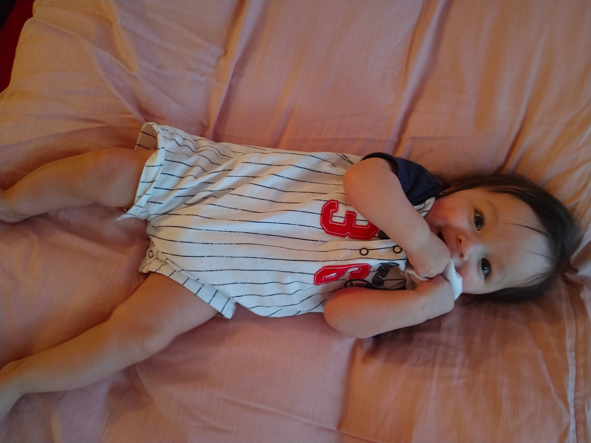 Isaac is registered to the contest to win money with this photo: abdomen, baby, child, leg, person, trunk