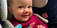Kayssy participe au concours pour gagner de l'argent avec cette photo : baby, car_seat, child, closeup, clothing, cushion, cute, face, hand, happy, indoor, infant, pacifier, person, plush_toy, portrait, red_shirt, smiling, toy, young_child