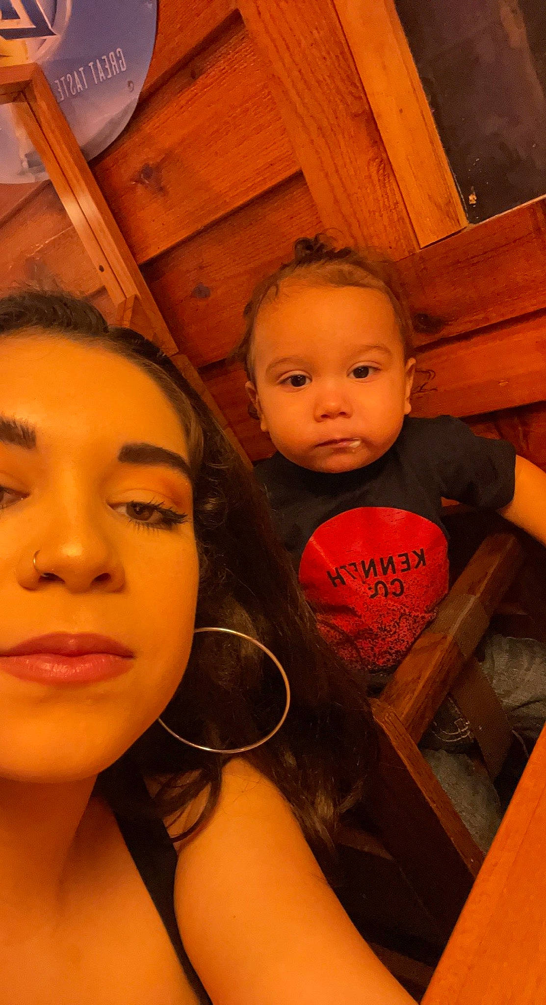 Landry is registered to the contest to win money with this photo: black_hair, cheek, chin, eye, eye_liner, eyelash, facial_expression, flash_photography, forehead, fun, hairstyle, happy, iris, lip, lipstick, mouth, nose, orange, person, skin