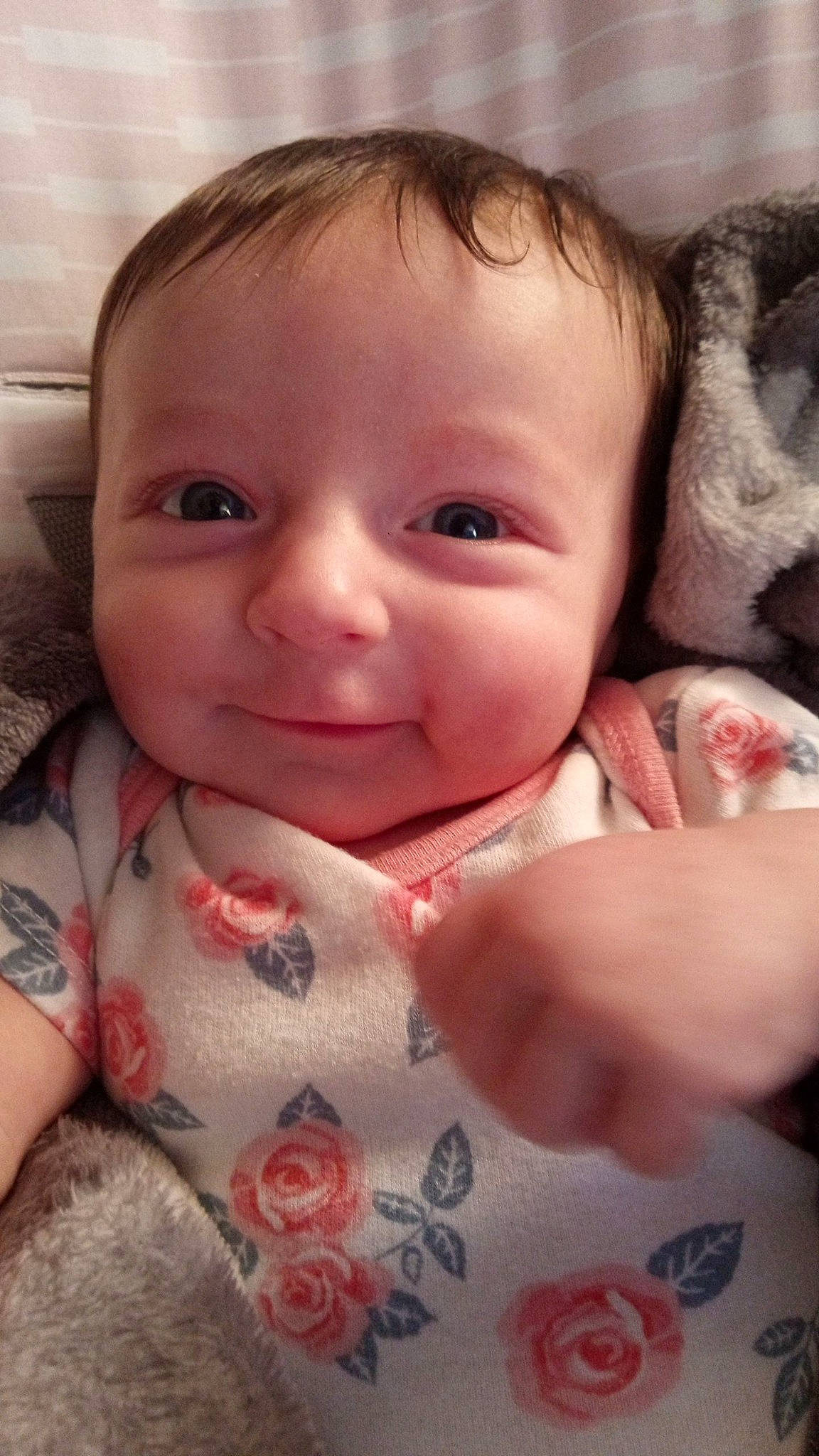 Amiya joined the competition — help win amazing prizes! baby, baby_toddler_clothing, cheek, chin, eye, eyebrow, eyelash, facial_expression, finger, forehead, happy, head, iris, lip, mouth, muscle, nose, person, pink, skin