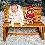 Jacob is registered to the contest to win money with this photo: baby, bench, child, clothing, cozy, cute, festive, happy, holiday, indoor, pajamas, plush_toy, portrait, seat, smile, snow_effect, soft_texture, teddy_bear, winter_theme, wood