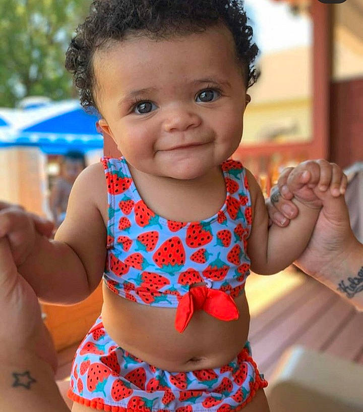 Khalesiyah joined the competition — help win amazing prizes! abdomen, baby, cheek, child, face, finger, fun, hand, head, joy, neck, person, skin, smile, summer, swimwear, thumb, toddler, vacation