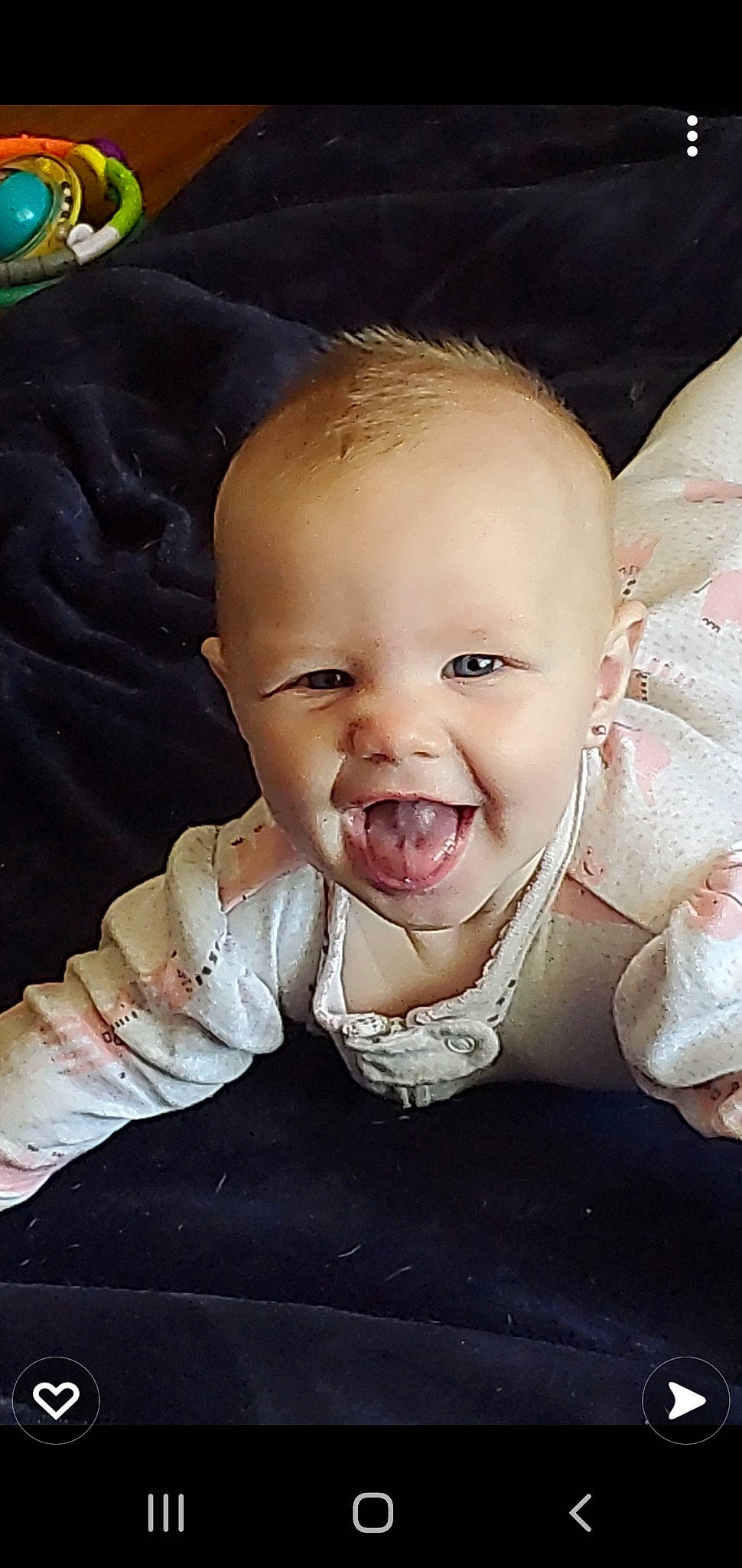 Zaylee is registered to the contest to win money with this photo: arm, baby, baby_toddler_clothing, cheek, chin, comfort, eye, eyebrow, face, flash_photography, happy, head, human_body, iris, lip, mouth, nose, person, skin, sleeve