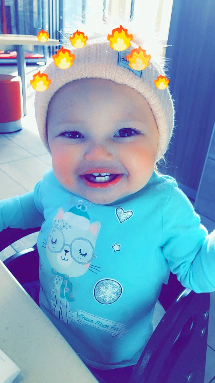 Harlynn joined the competition — help win amazing prizes! baby, baby_products, cheek, child, head, joy, person, smile, toddler