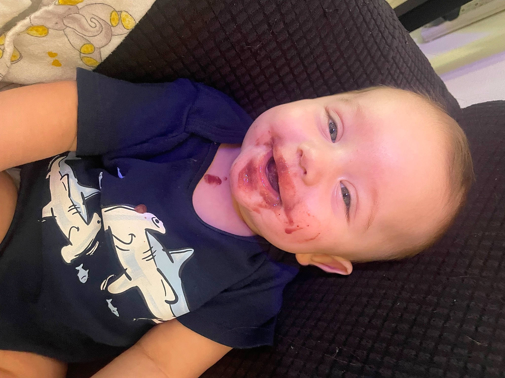 Kyle joined the competition — help win amazing prizes! baby_laughing, baby_toddler_clothing, cheek, child, cool, elbow, finger, flash_photography, hairstyle, happy, hat, human_body, joy, lip, mouth, nose, person, skin, sleeve, smile