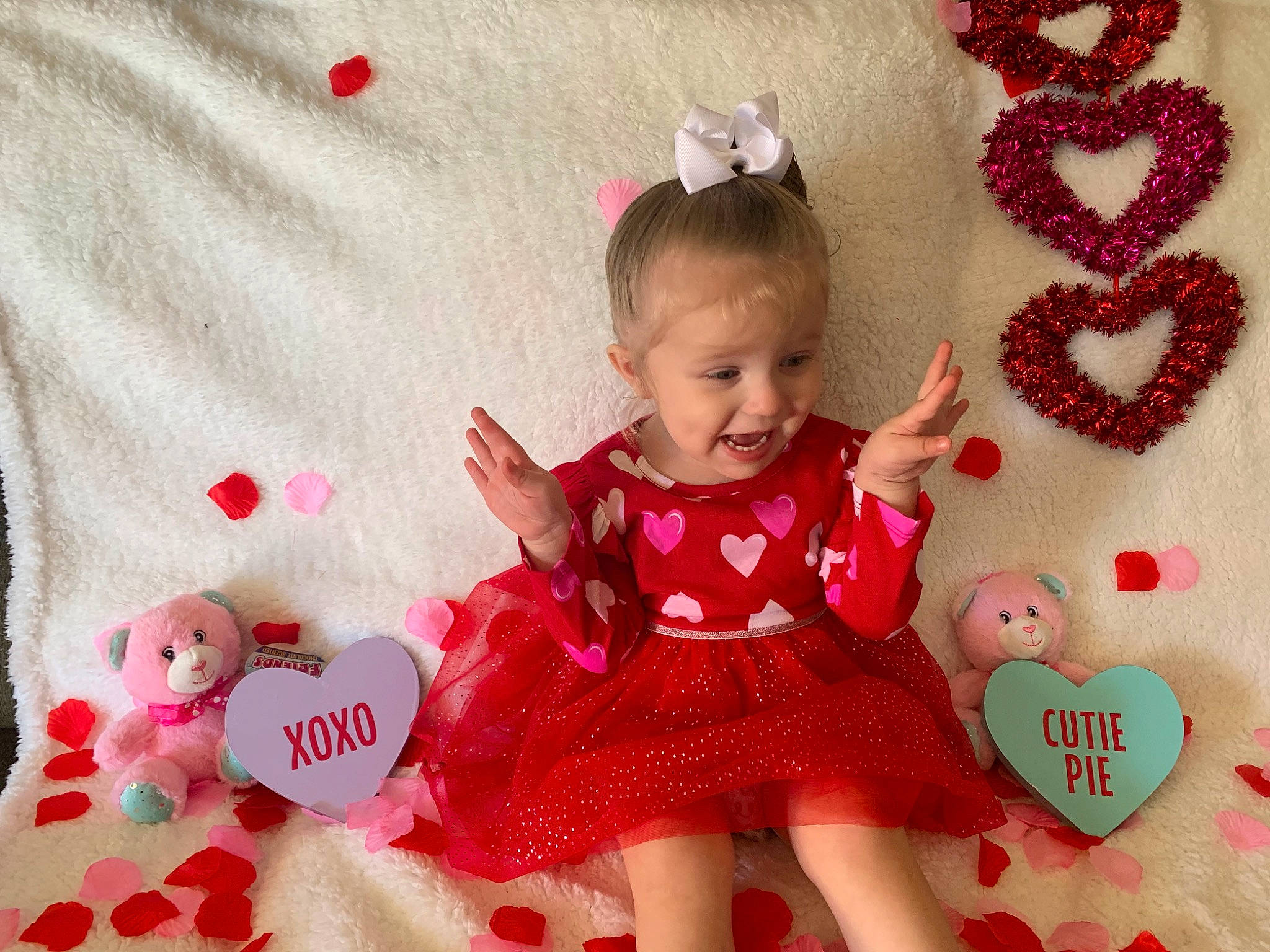 Bella joined the competition — help win amazing prizes! baby_toddler_clothing, beauty, child, design, dress, embellishment, face, fashion_accessory, happy, magenta, pattern, person, pink, product, red, skin, sleeve, smile, textile, toddler