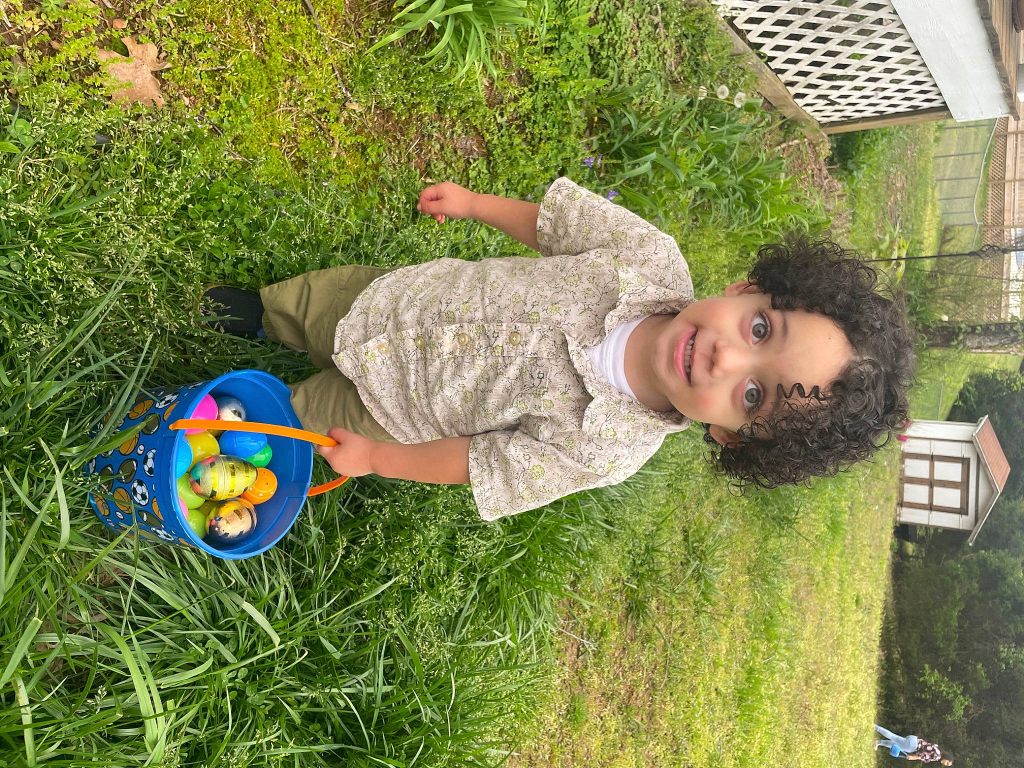 Khamari is registered to the contest to win money with this photo: child, electric_blue, fun, grass, grass_family, grassland, green, happy, joy, lawn, leisure, people_in_nature, person, plant, play, public_space, recreation, smile, t_shirt, toddler