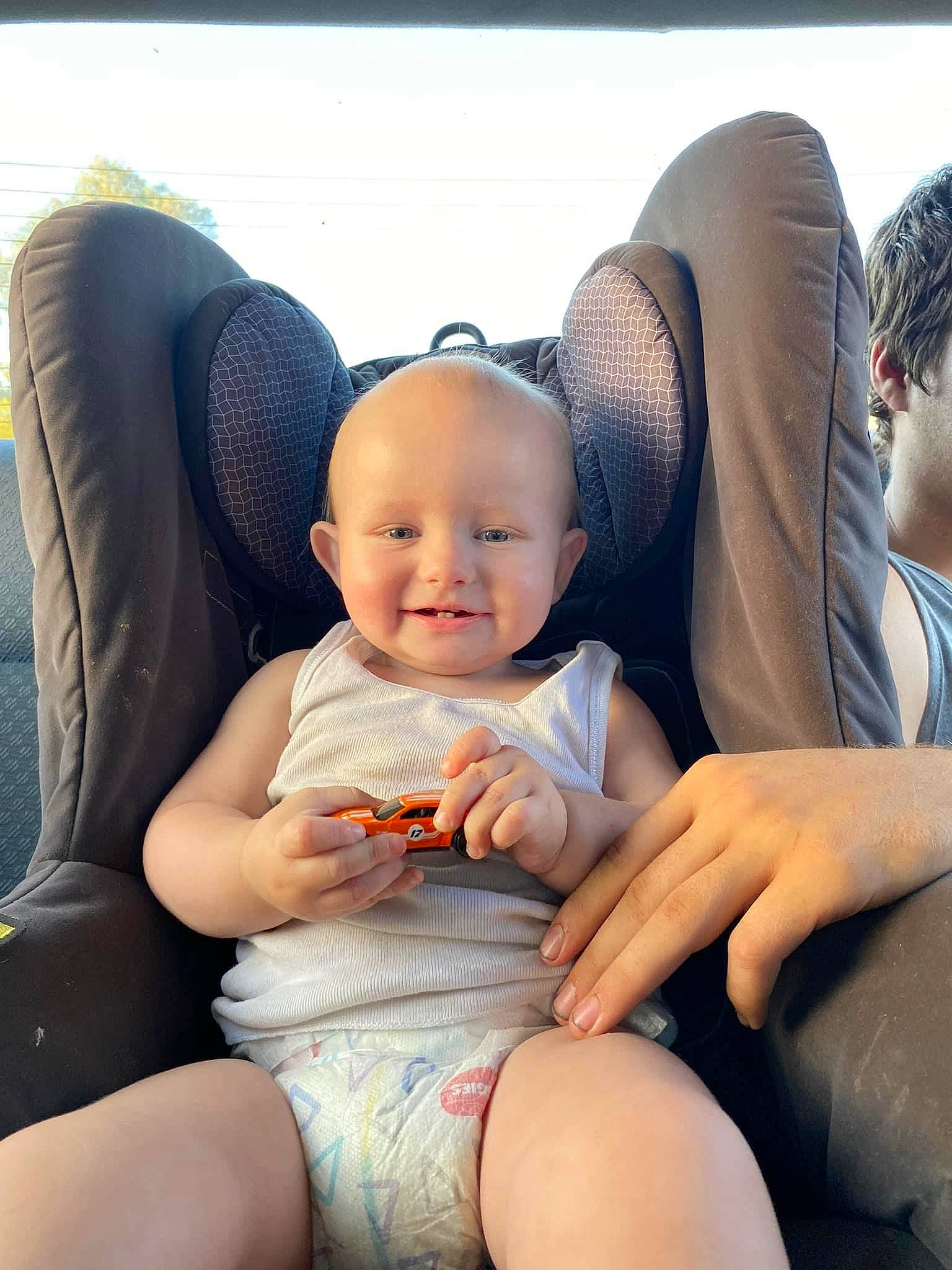 Kyren joined the competition — help win amazing prizes! abdomen, baby, blond, child, comfort, eyewear, finger, fun, happy, human_leg, joint, joy, knee, lap, leg, leisure, person, shorts, shoulder, sitting