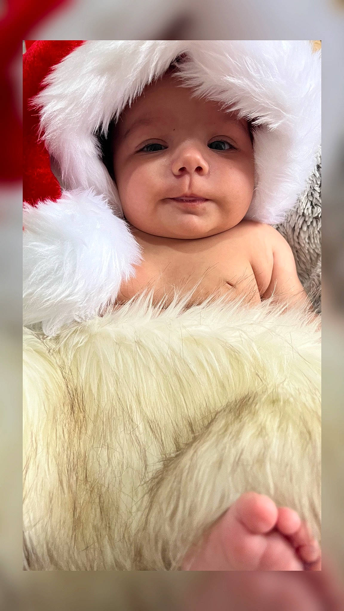 Kathrine joined the competition — help win amazing prizes! baby, baby_toddler_clothing, cap, child, comfort, finger, flash_photography, fur, fur_clothing, gesture, happy, hat, headgear, headwear, outerwear, peach, person, portrait_photography, skin, sleeve