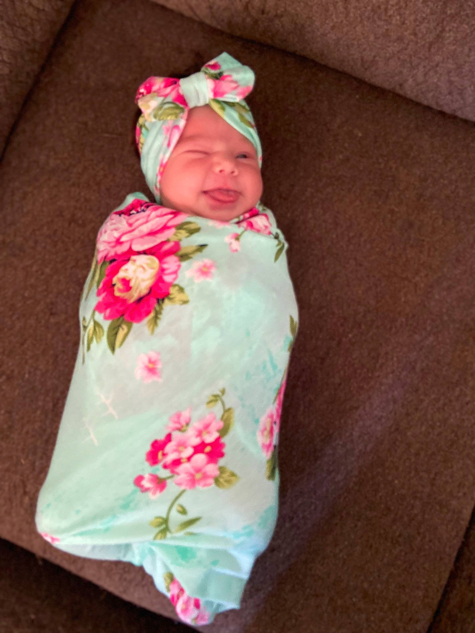 Lavender joined the competition — help win amazing prizes! baby, baby_products, baby_toddler_clothing, cap, child, comfort, fashion_accessory, hair_accessory, head, headwear, linens, magenta, pattern, peach, person, petal, pink, sleeve, toddler