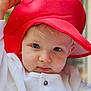 Liam participe au concours pour gagner de l'argent avec cette photo : toddler, child, red_hat, white_shirt, blue_eyes, face, portrait, cute, outdoor, buttoned_shirt, hat, expression, blonde_hair, closeup, young_child, baby, person, headwear, casual_clothing, curious