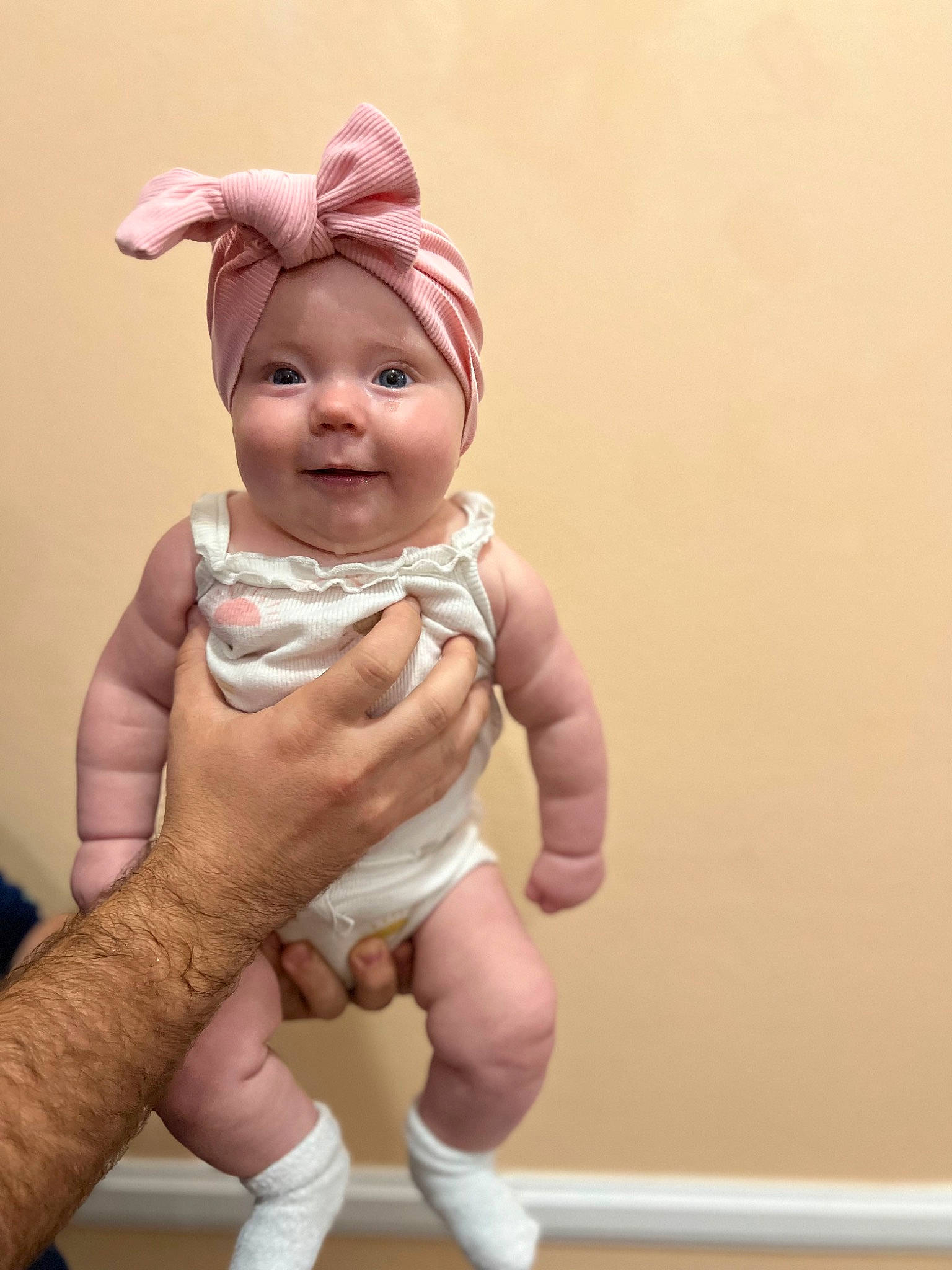 June joined the competition — help win amazing prizes! baby, baby_toddler_clothing, cheek, child, chin, costume_hat, eye, fictional_character, finger, gesture, happy, head, headgear, headwear, human_body, nail, person, skin, sleeve, thumb