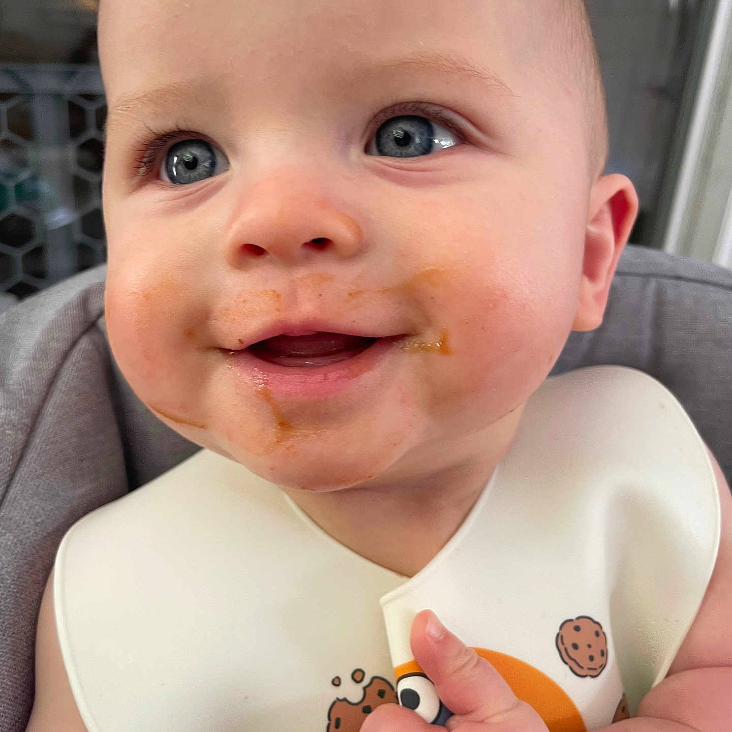 Elliot joined the competition — help win amazing prizes! baby, babylaughing, bodypart, cream, cutlery, dessert, eating, face, finger, food, hand, happy, head, icecream, icing, person, photography, portrait, smile, spoon