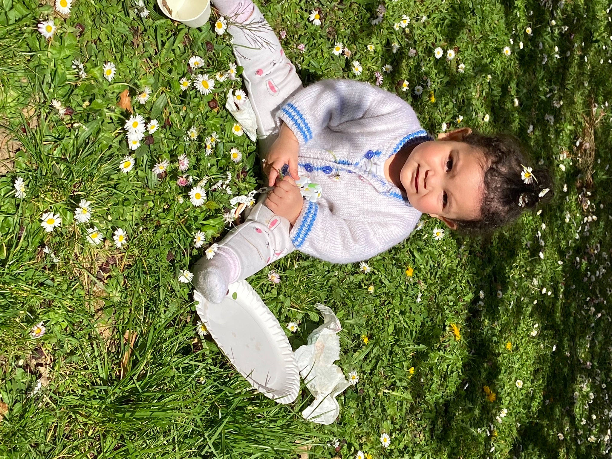 Amélya participe au concours pour gagner de l'argent avec cette photo : child, electric_blue, field, flowering_plant, fun, garden, grass, grass_family, grassland, groundcover, happy, lawn, leisure, meadow, people_in_nature, person, plant, sitting, spring, toddler