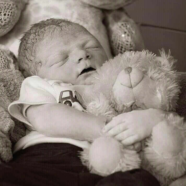 Xayden is registered to the contest to win money with this photo: baby, birth, black_and_white, child, family, monochrome, monochrome_photography, photograph, photography, sibling, sleep, smile, stuffed_toy, style, teddy_bear, toddler, white