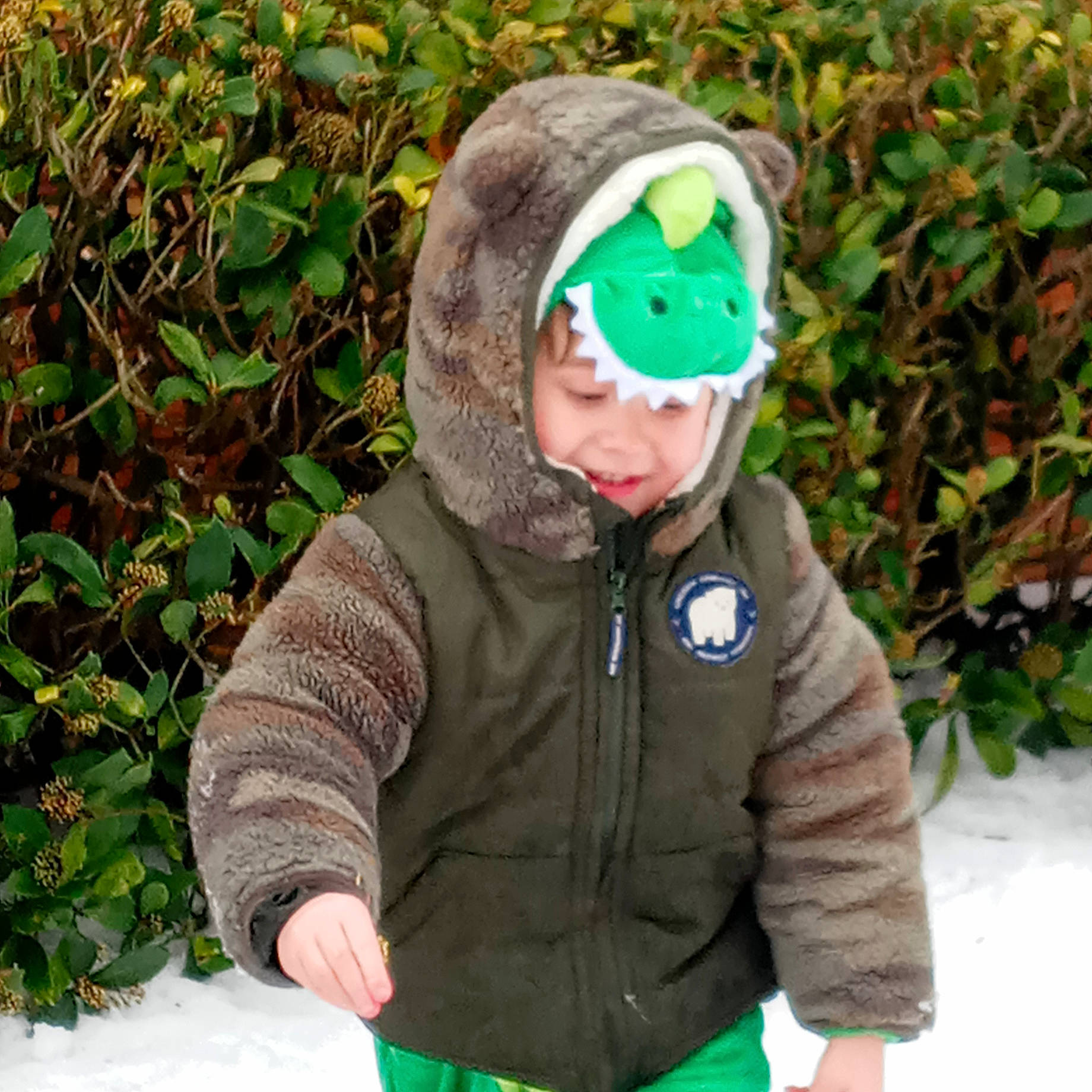 Ryder joined the competition — help win amazing prizes! adaptation, botany, child, clothing, face, grass, green, happy, headwear, jacket, leaf, leisure, outerwear, people_in_nature, person, plant, sleeve, smile, sunglasses, toddler
