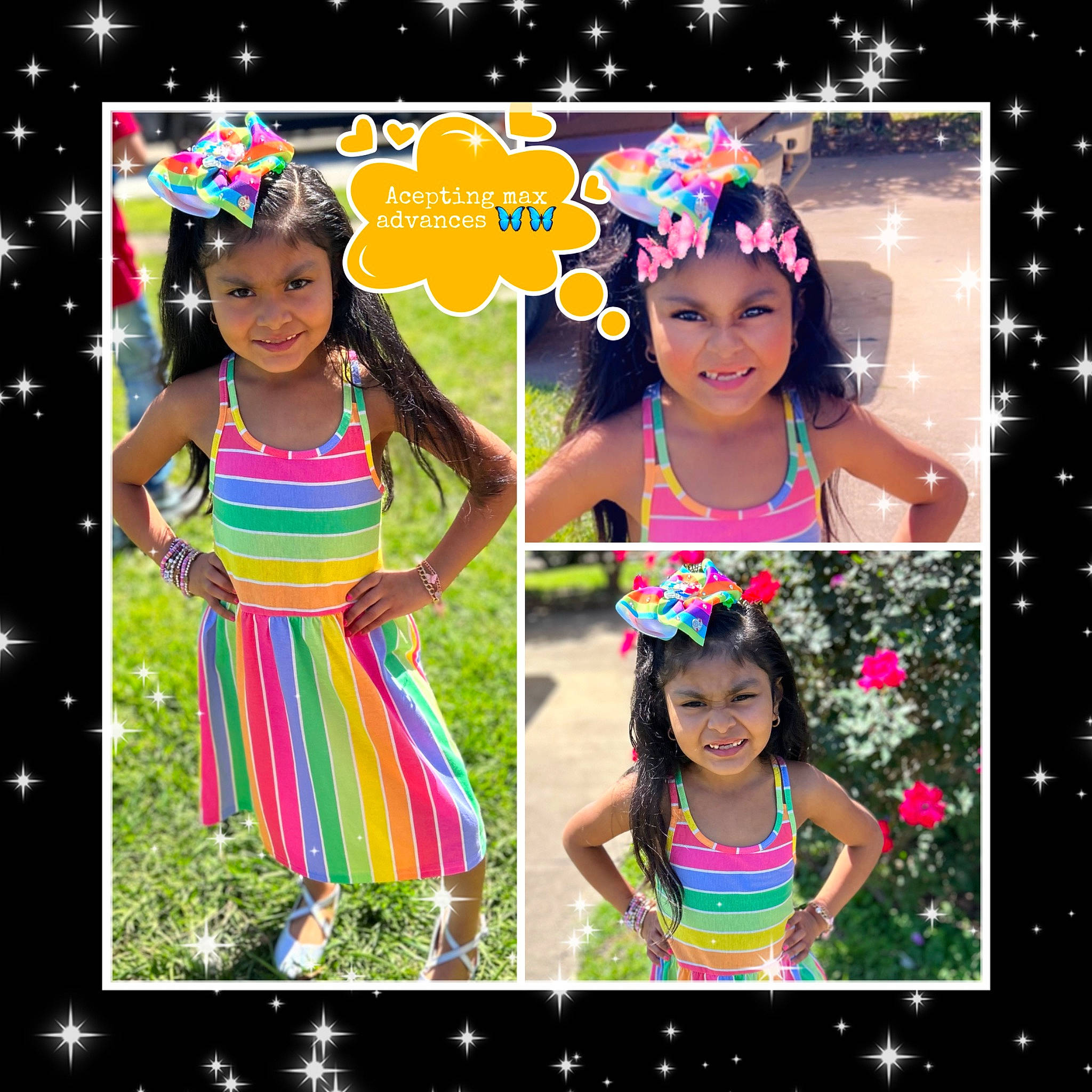 Marely joined the competition — help win amazing prizes! beauty, child, clothing, design, entertainment, event, facial_expression, font, fun, happy, headwear, joy, magenta, one_piece_garment, party_supply, pattern, person, photograph, pink, sleeve