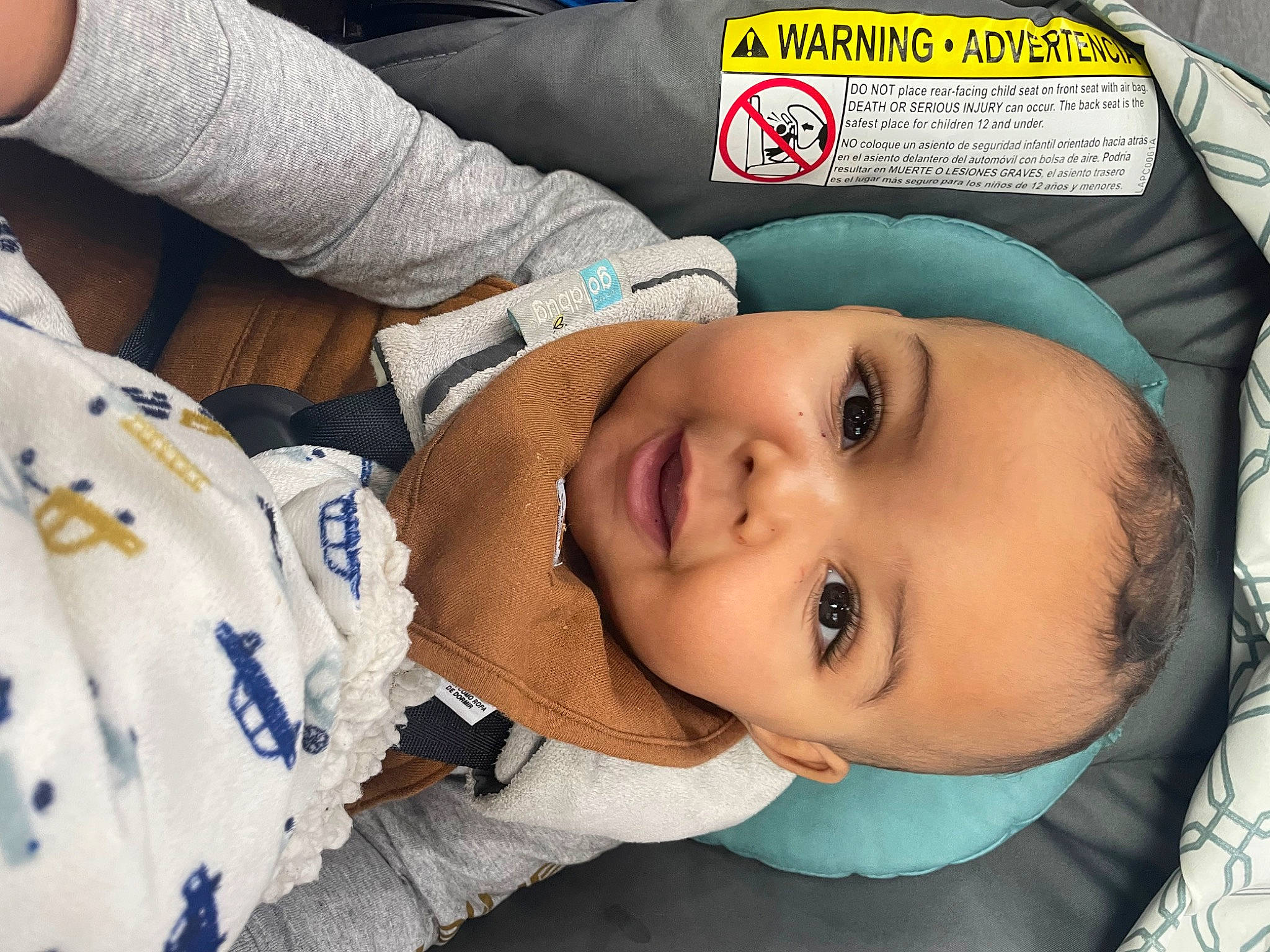 Kalvin is registered to the contest to win money with this photo: baby, baby_products, cheek, child, chin, comfort, eyebrow, eyelash, fun, happy, hat, headgear, lip, mouth, nose, person, skin, smile, toddler, tree