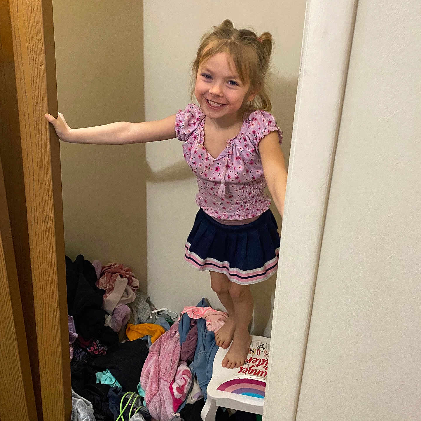 Sophiea joined the competition — help win amazing prizes! child, closet, clothing, cupboard, door, dress, dressingroom, face, female, furniture, girl, head, indoors, laundry, person, photography, portrait, room, skirt, walk_incloset