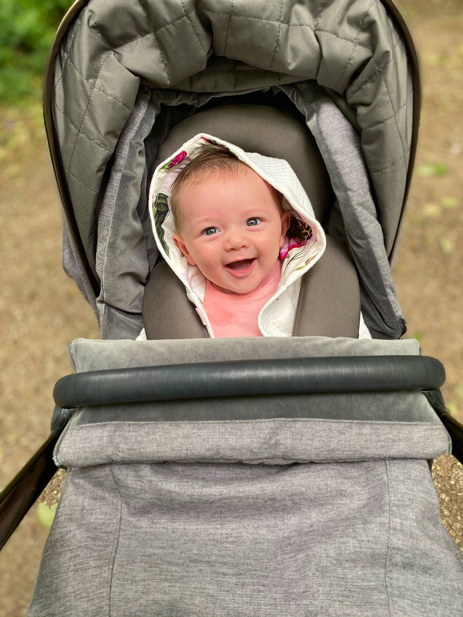 Darcy is registered to the contest to win money with this photo: baby, baby_carriage, baby_carrier, baby_products, child, joy, person, product, smile, toddler