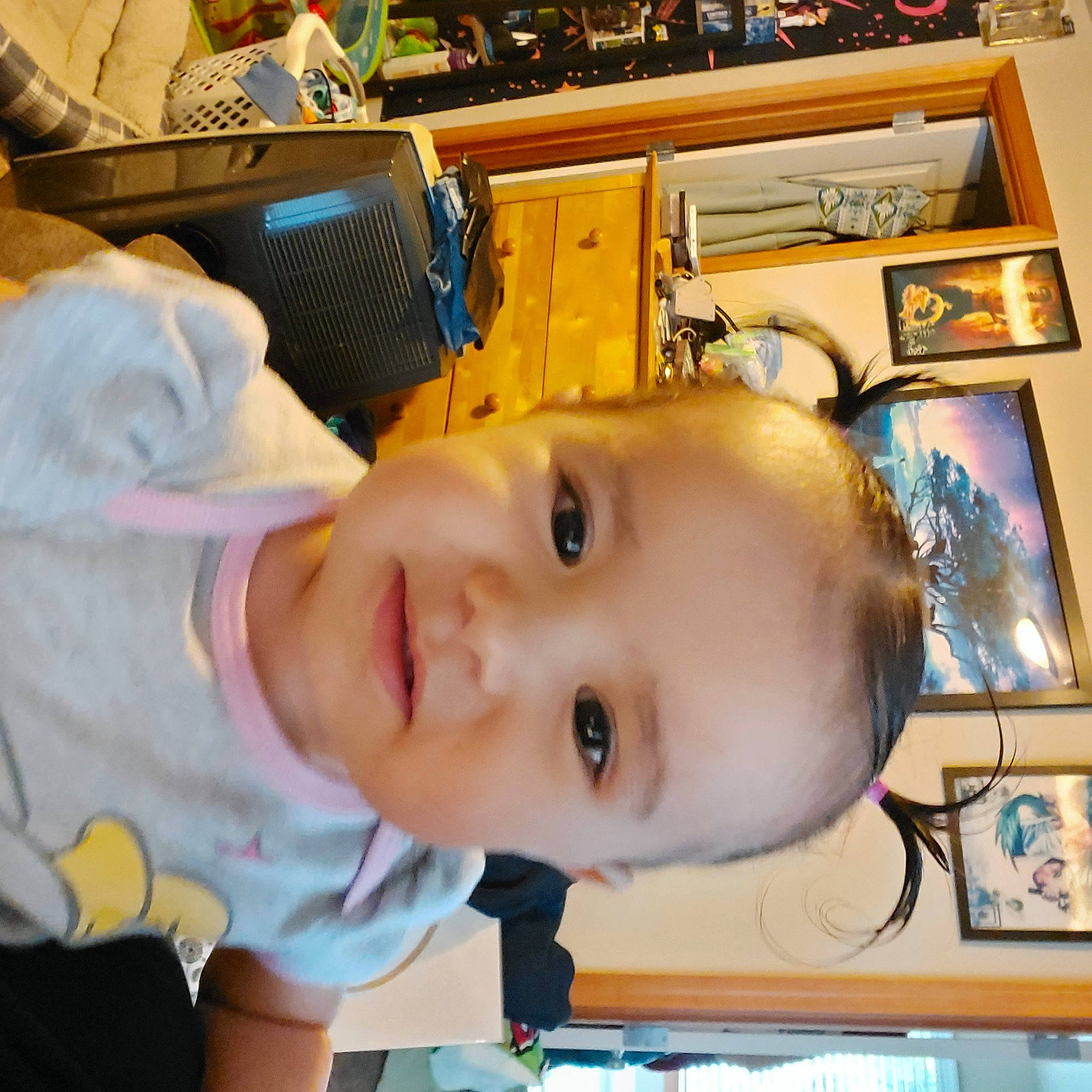 Linda joined the competition — help win amazing prizes! baby, baby_products, baby_safety, baby_toddler_clothing, cheek, child, eyebrow, eyelash, fun, happy, iris, leisure, nose, person, picture_frame, room, shelf, shelving, smile, toddler