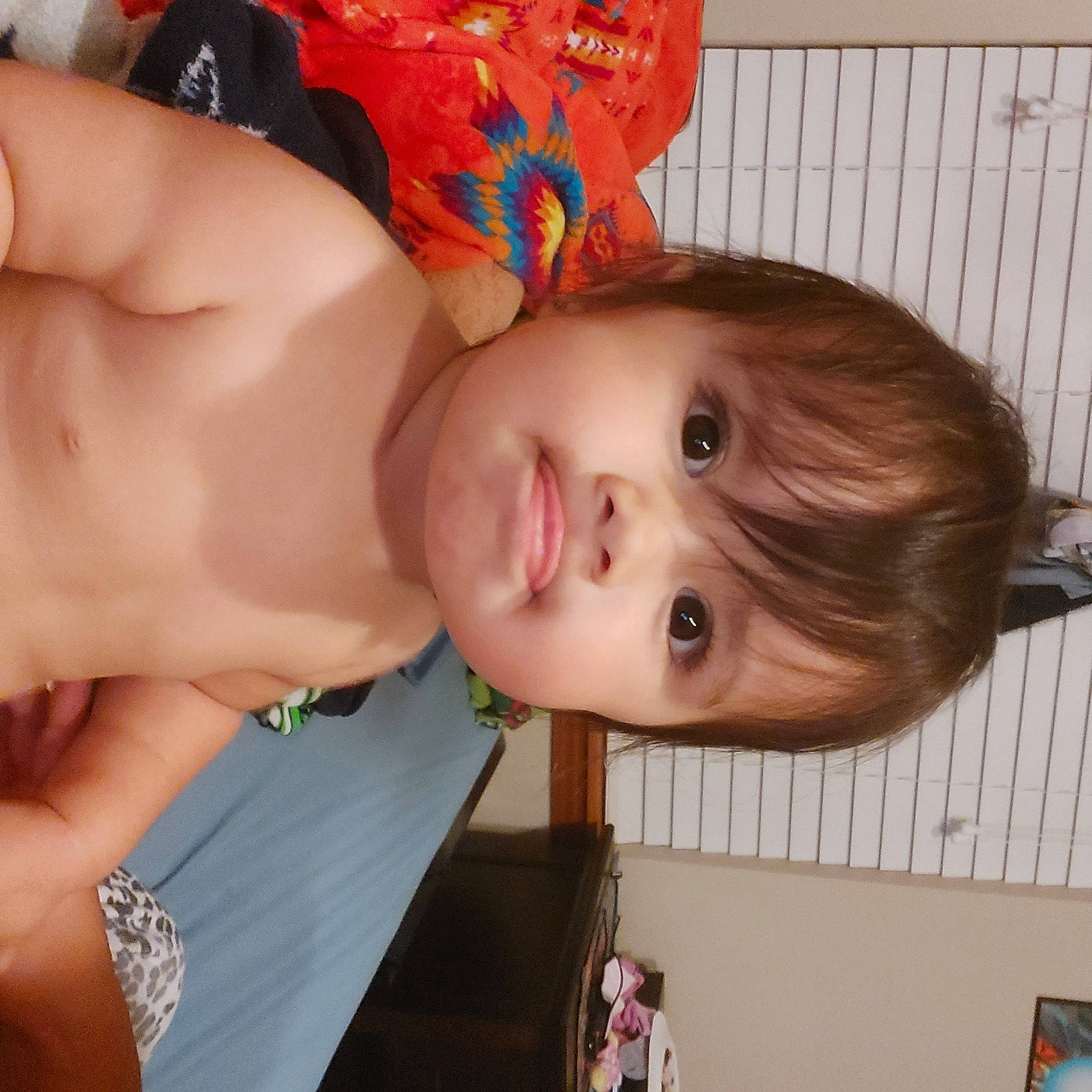 Linda is registered to the contest to win money with this photo: abdomen, baby, cheek, chest, chin, eye, eyebrow, facial_expression, finger, fun, gesture, head, mouth, nose, person, skin, throat, thumb, toddler, trunk