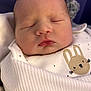 baby, newborn, sleeping, blanket, white, face, infant, cute, bunny, clothing, soft, adorable, peaceful, wrapped, portrait, closeup, child, young, resting, indoors