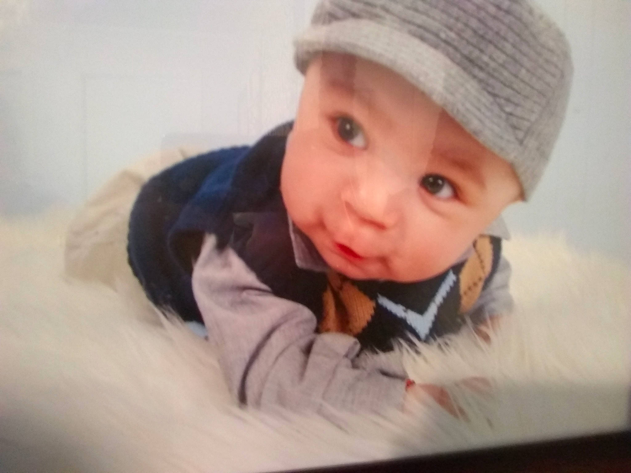 Andre joined the competition — help win amazing prizes! baby, beanie, bonnet, cap, cheek, child, cool, eye, face, head, headgear, knit_cap, lip, nose, person, portrait, skin, smile, toddler