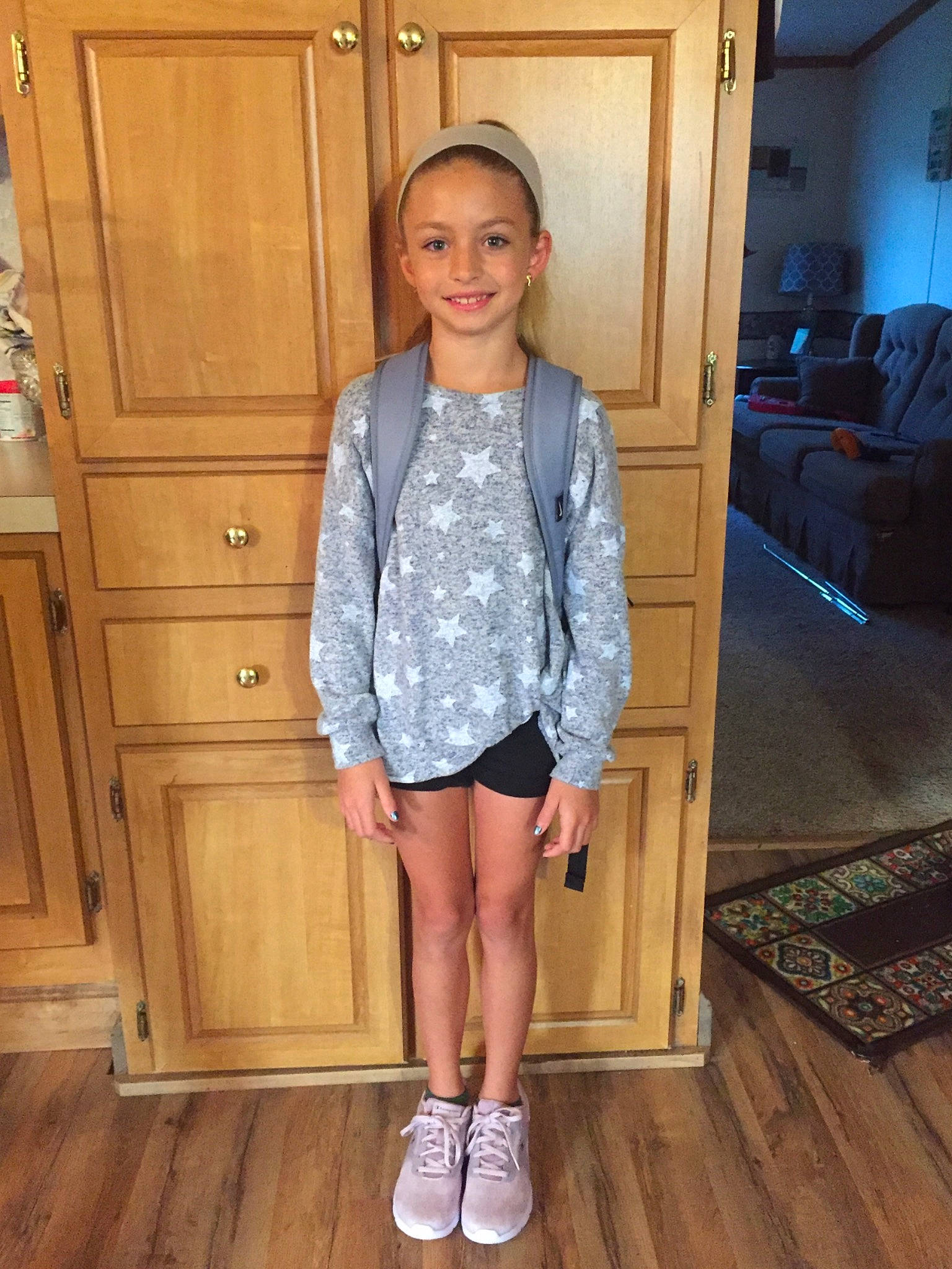 Taylor joined the competition — help win amazing prizes! child_model, clothing, fashion, footwear, jacket, joy, leg, outerwear, person, shoe, shorts, t_shirt