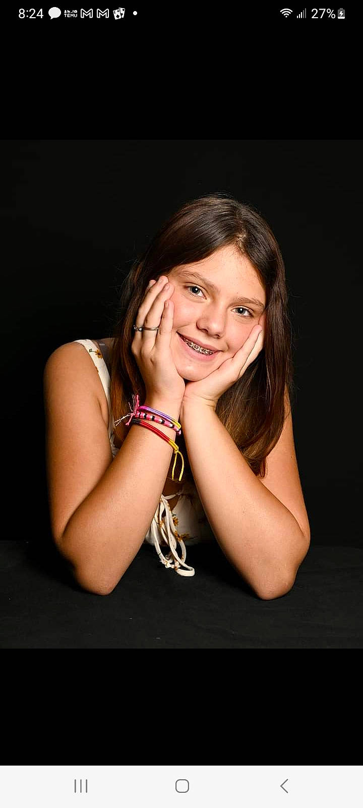 Alexandra joined the competition — help win amazing prizes! black_hair, bracelet, brown_hair, elbow, eyebrow, eyelash, eyewear, flash_photography, gesture, happy, human_leg, jewellery, joy, layered_hair, lip, long_hair, person, sitting, sleeve, smile